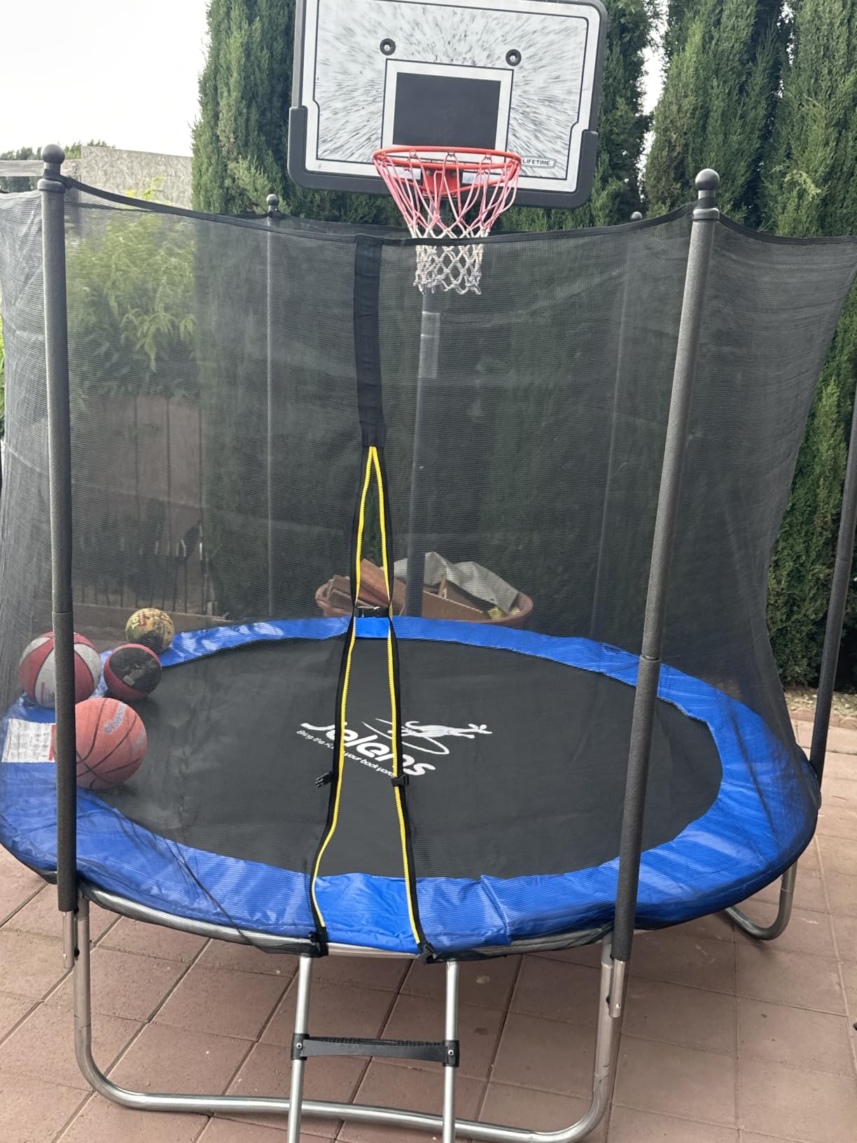 JELENS Trampoline 8FT 10FT 12FT 14FT 15FT, Outdoor Trampolines with Enclosure Net, Recreational Anti-Rust Trampolines for Kids and Adults, ASTM Approved customer photo 2