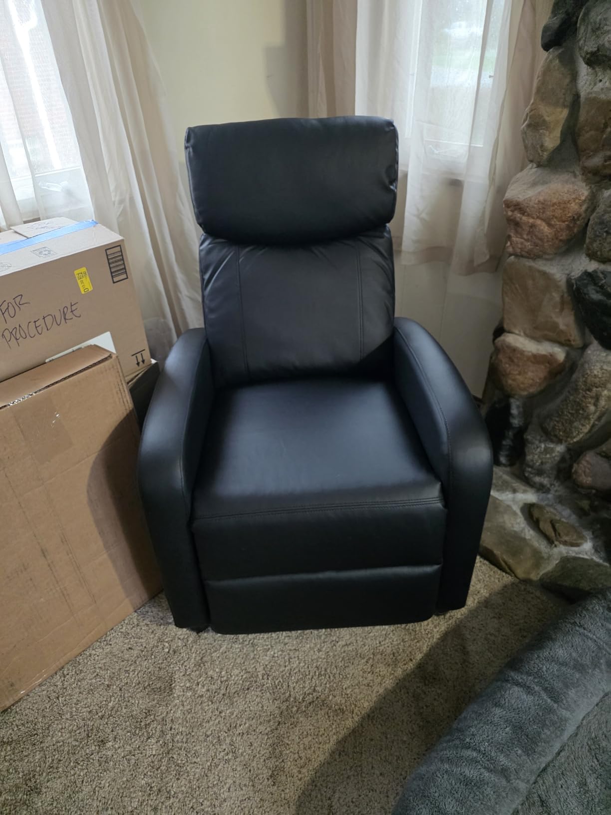 Sweetcrispy Massage Recliner Chair for Adults, Adjustable Home Theater Seating with Lumbar Support, Modern Small Recliners for Small Spaces, Dark Grey customer photo 2