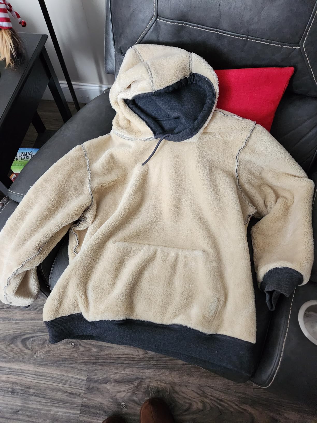 Men's Sherpa Lined Hoodie Winter Fleece Warm Pullover Casual Long Sleeve Hooded Sweatshirts customer photo 2