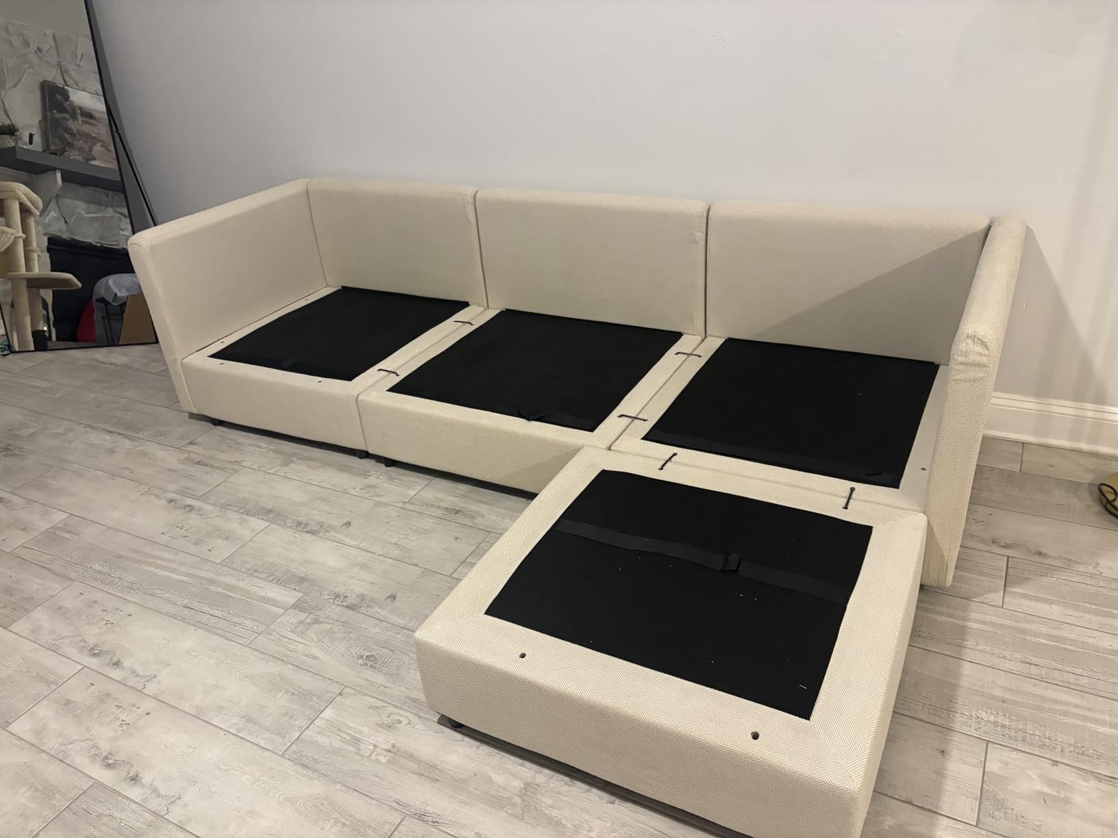Txtin's Cloud Couches for Living Room L Shaped Sectional Couch with Ottoman Deep Plush 4 Seats Sofa Modern Sofa for Apartment customer photo 2