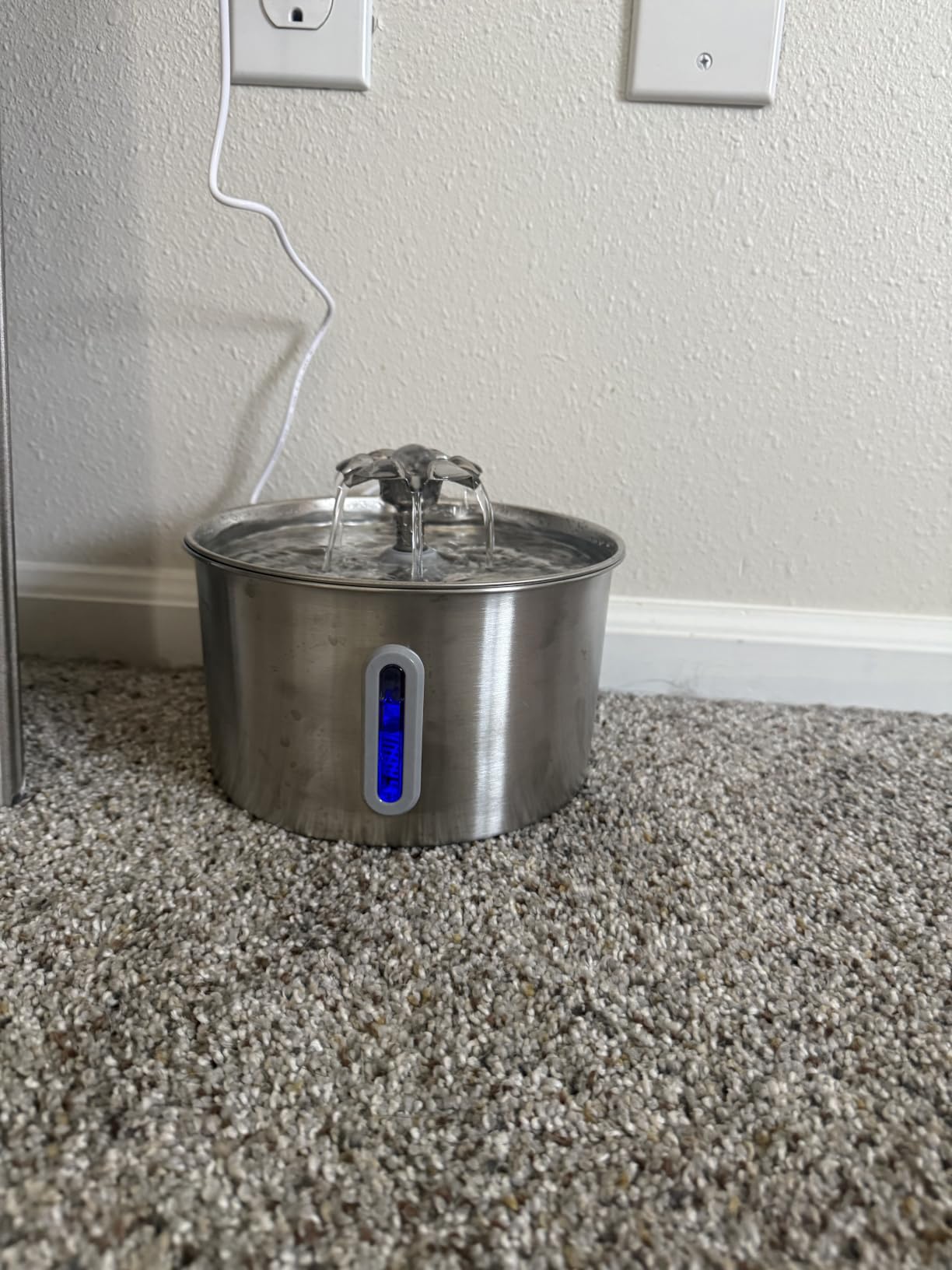 Cat Water Fountain Stainless Steel - 74oz/2.2L Automatic Large Pet Watering Bowl Dispenser for Indoor Dogs - Drinking Fountains with 3 Filter, Gifts for Cats and Kitty - Dog Waterer Bowls No Spill customer photo 2