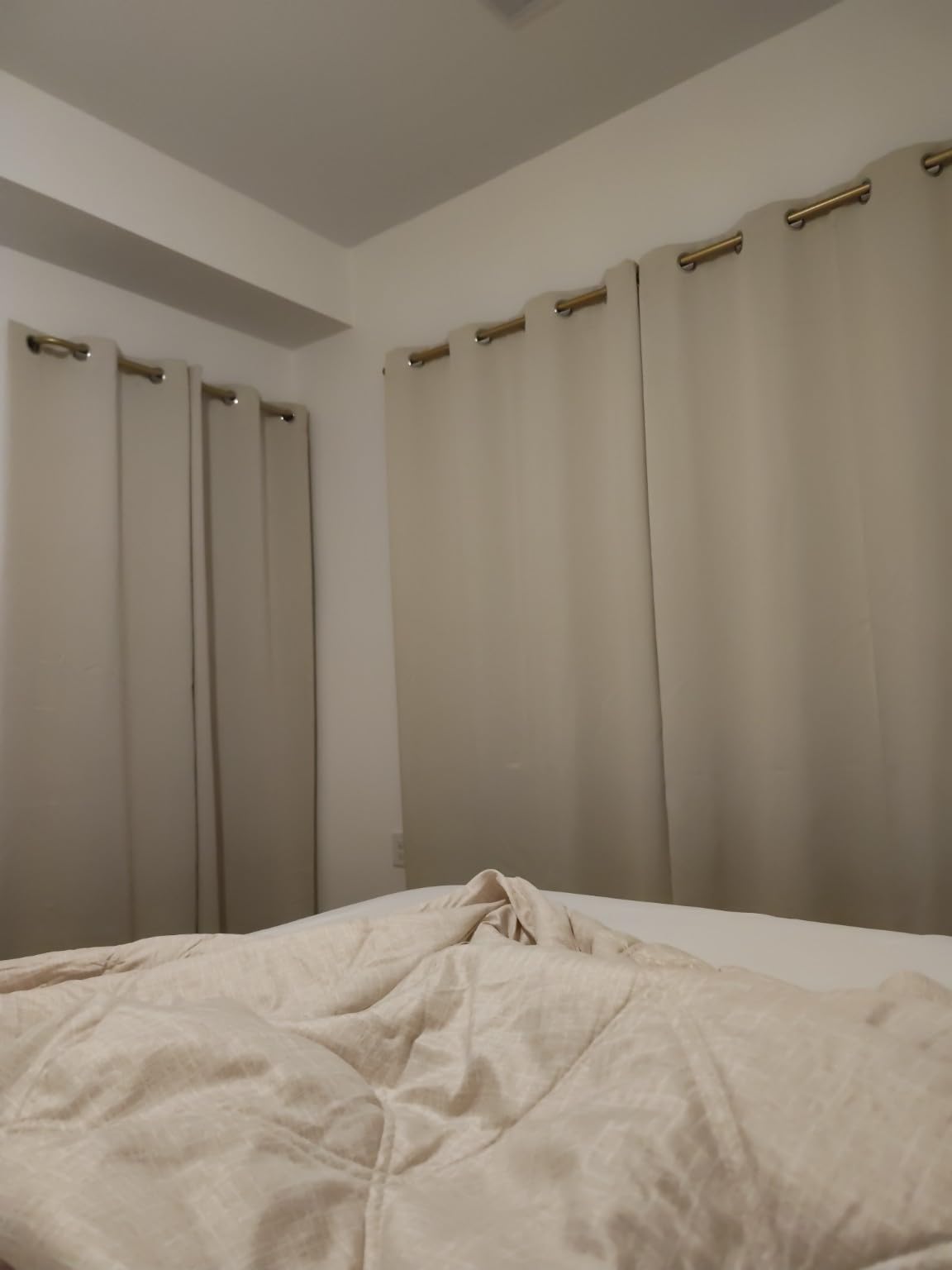 Yakamok Cream Blackout Curtains 84 inches Long for Bedroom, 38