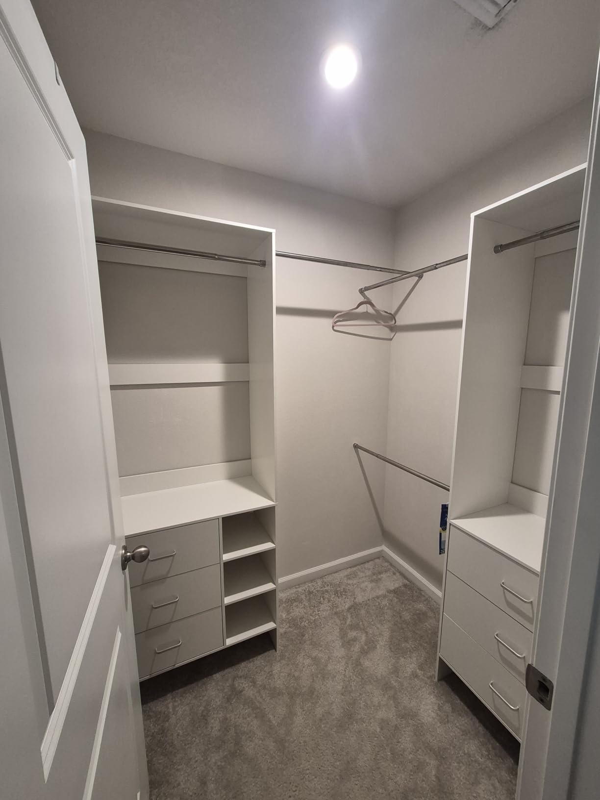 Aheaplus Closet System with 6 Drawers, 4.5ft Wood Closet Organizer System, Walk-in Closet or Small Closets Wardrobe, Clothes Rack with Hanging Rods, Set of 2, White customer photo 1