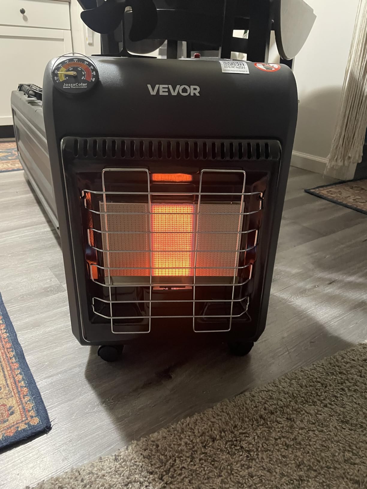 VEVOR Propane Heater, 6000 to 18000 BTU Propane Cabinet Heater with 3 Modes Temp Settings & Tip-over Protection, Garage Radiator Heat up to 450 Sq.Ft customer photo 1