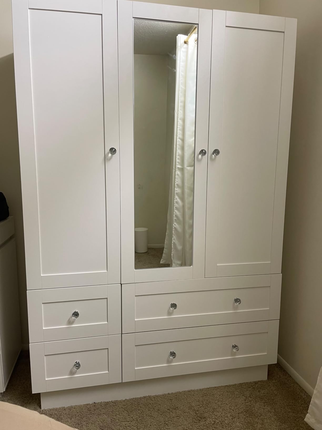 VOWNER 3-Door Armoire with LED Light customer photo 1