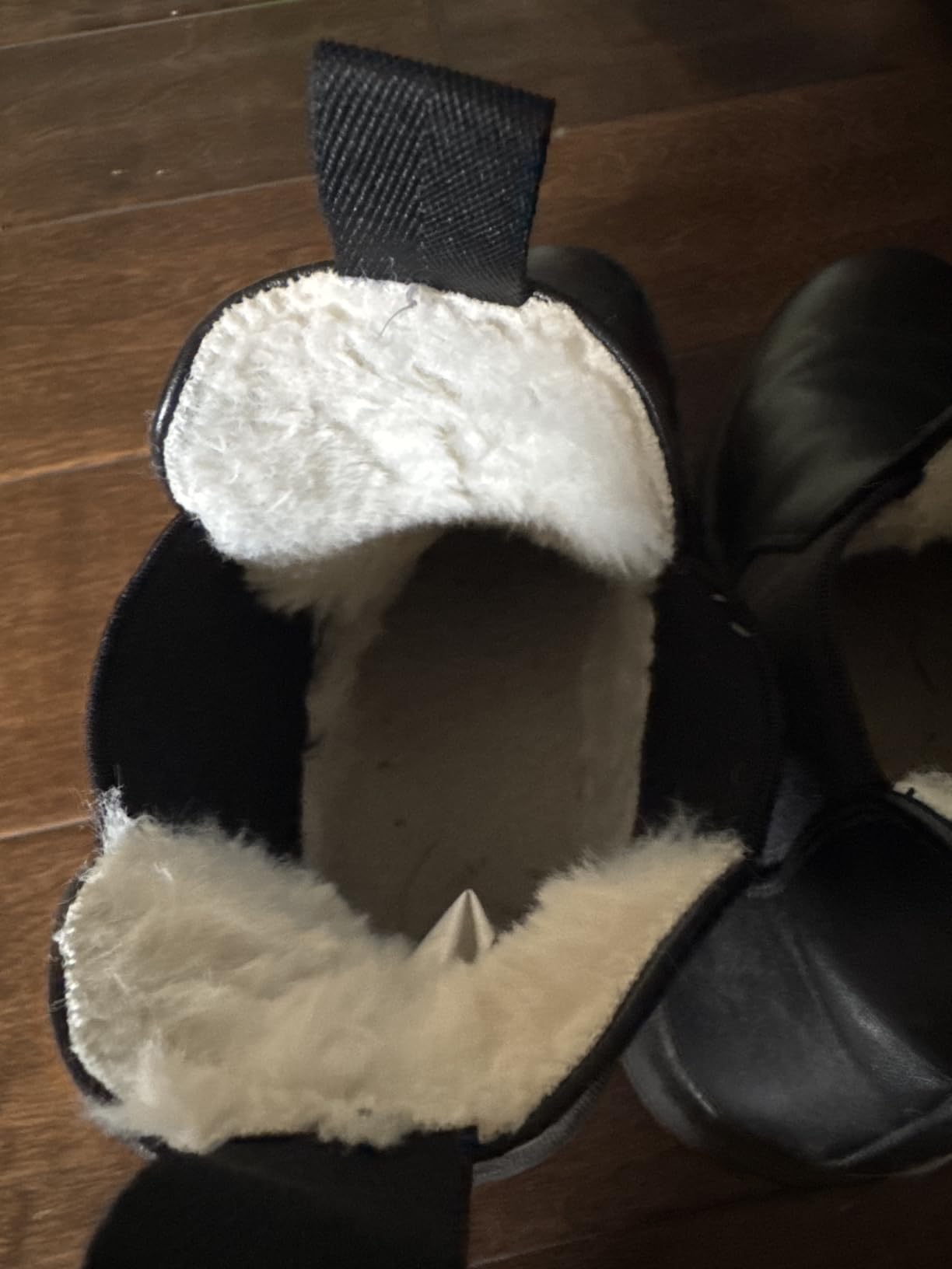 Women's Chelsea Boots Warm Fur Lined Winter Boot Women Lug Sole Combat Mid Calf Slip On Chunky Ankle Booties customer photo 1