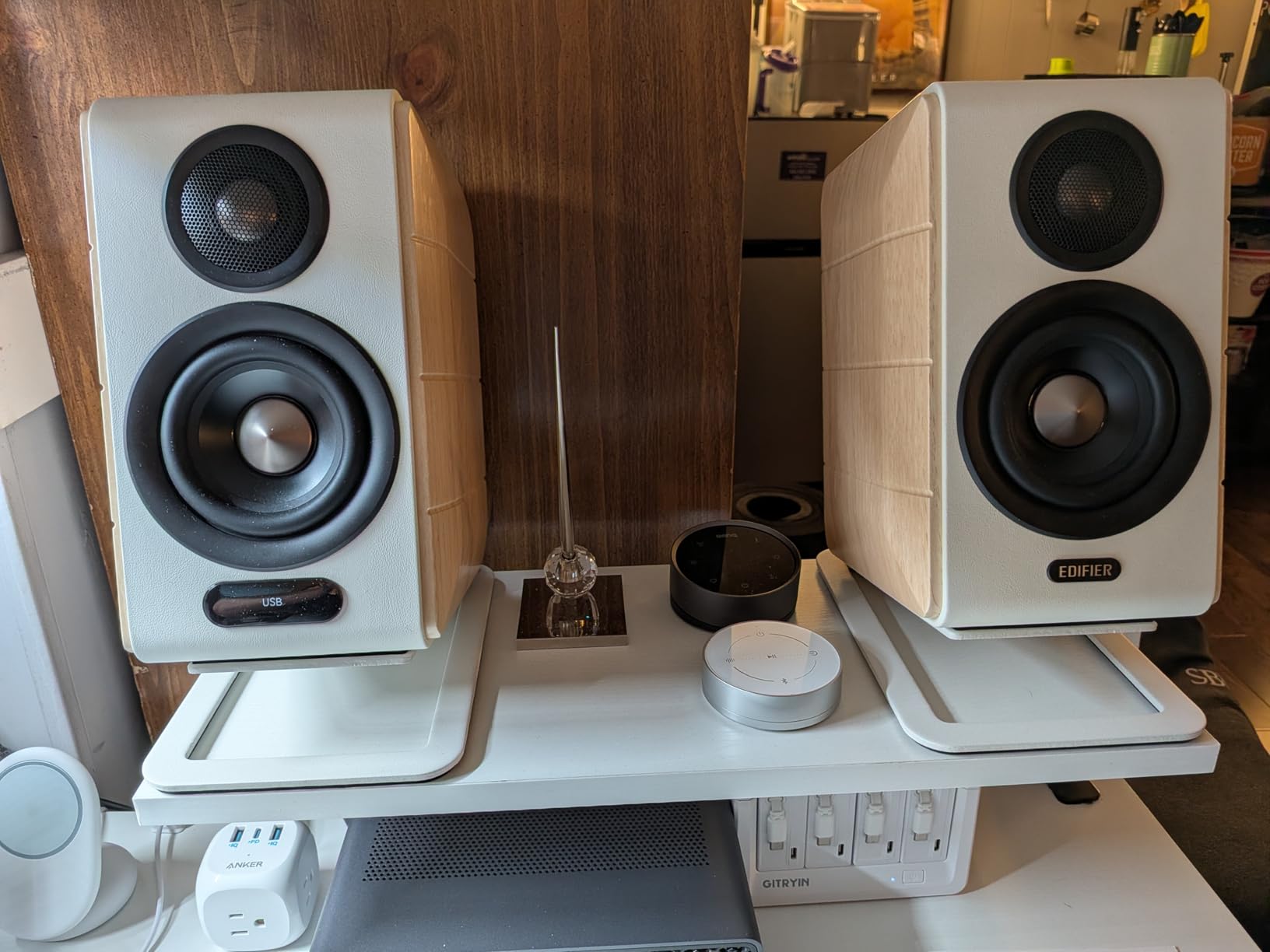 Edifier S880DB MKII Hi-Fi Bookshelf Speakers, Premium 2.0 Active Speaker System, 88W RMS, Hi-Res Audio with LDAC, Bluetooth/USB-C/Optical/Coaxial/RCA Input, Subwoofer Output, Dark Wood customer photo 1