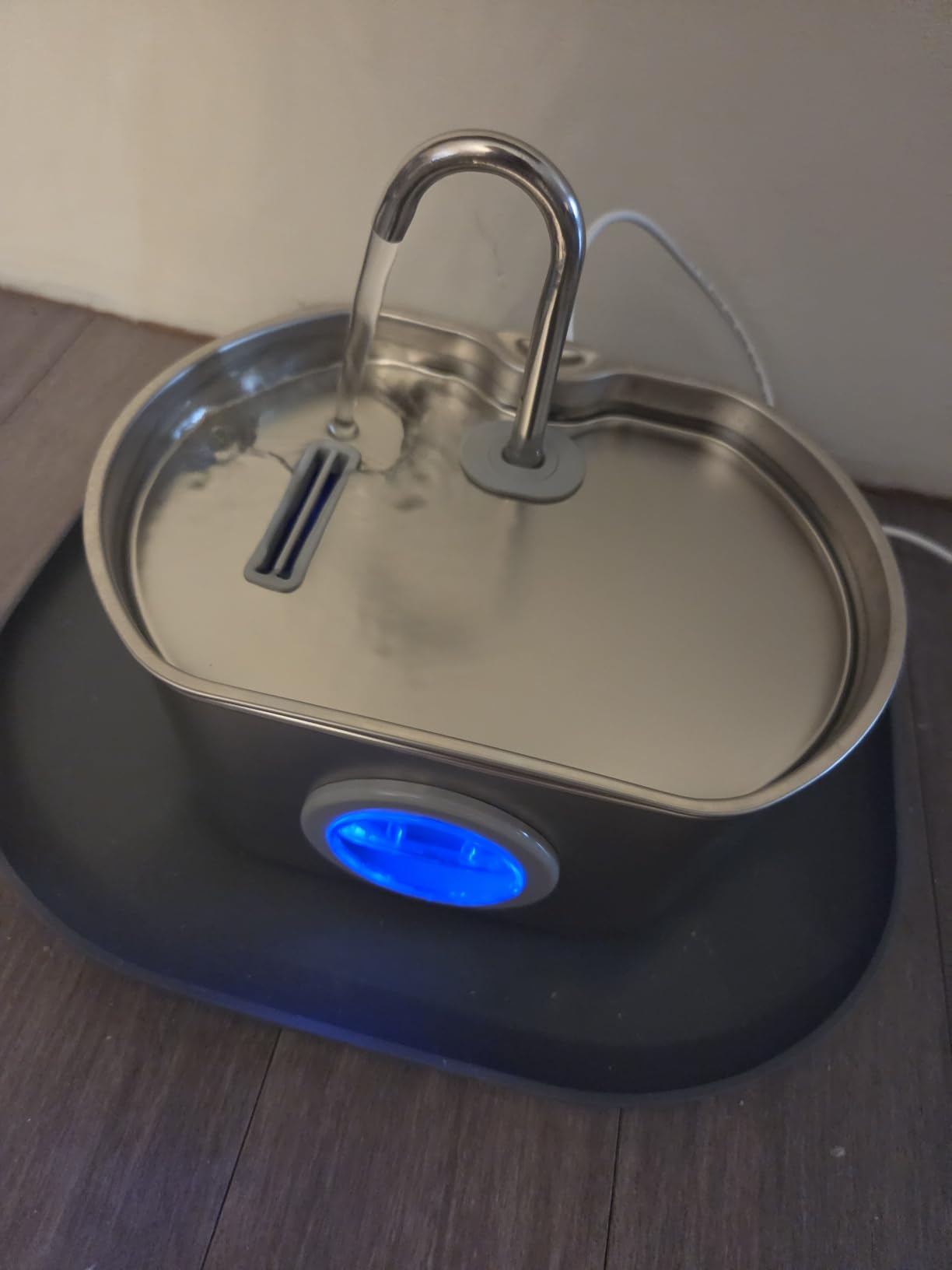 Cat Water Fountain Stainless Steel: 74oz/2.2L Cat Fountain for Drinking | Pet Water Fountain Inside - Automatic Dog Watering Dispenser Bowl - Pet Feeding & Watering Supplies (4 Filters) customer photo 1
