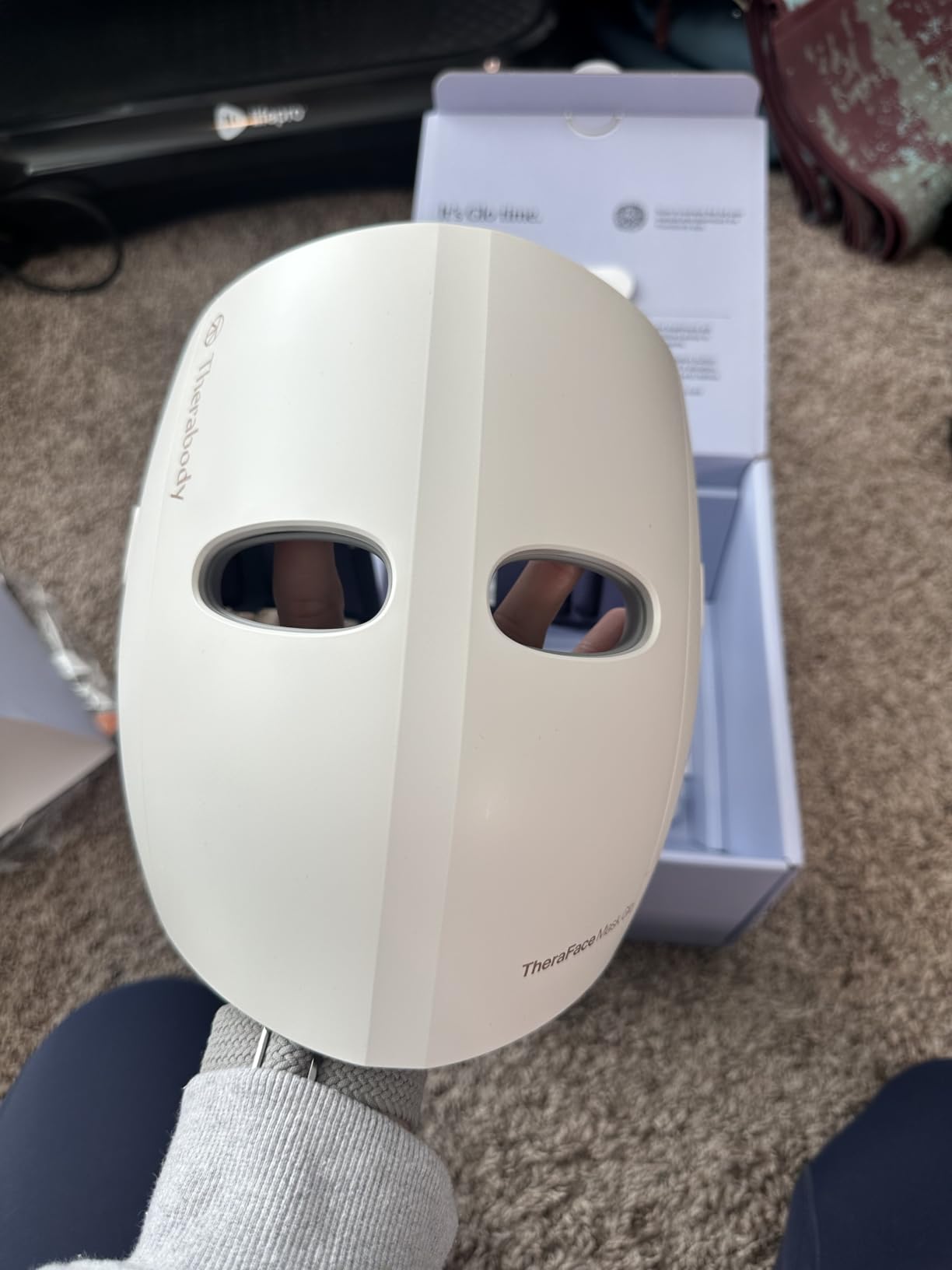 Therabody Mask Glo - Cordless LED Skincare Face Mask with Red/Blue/Infrared Light & Relaxing Scalp Massage - FDA Cleared customer photo 2