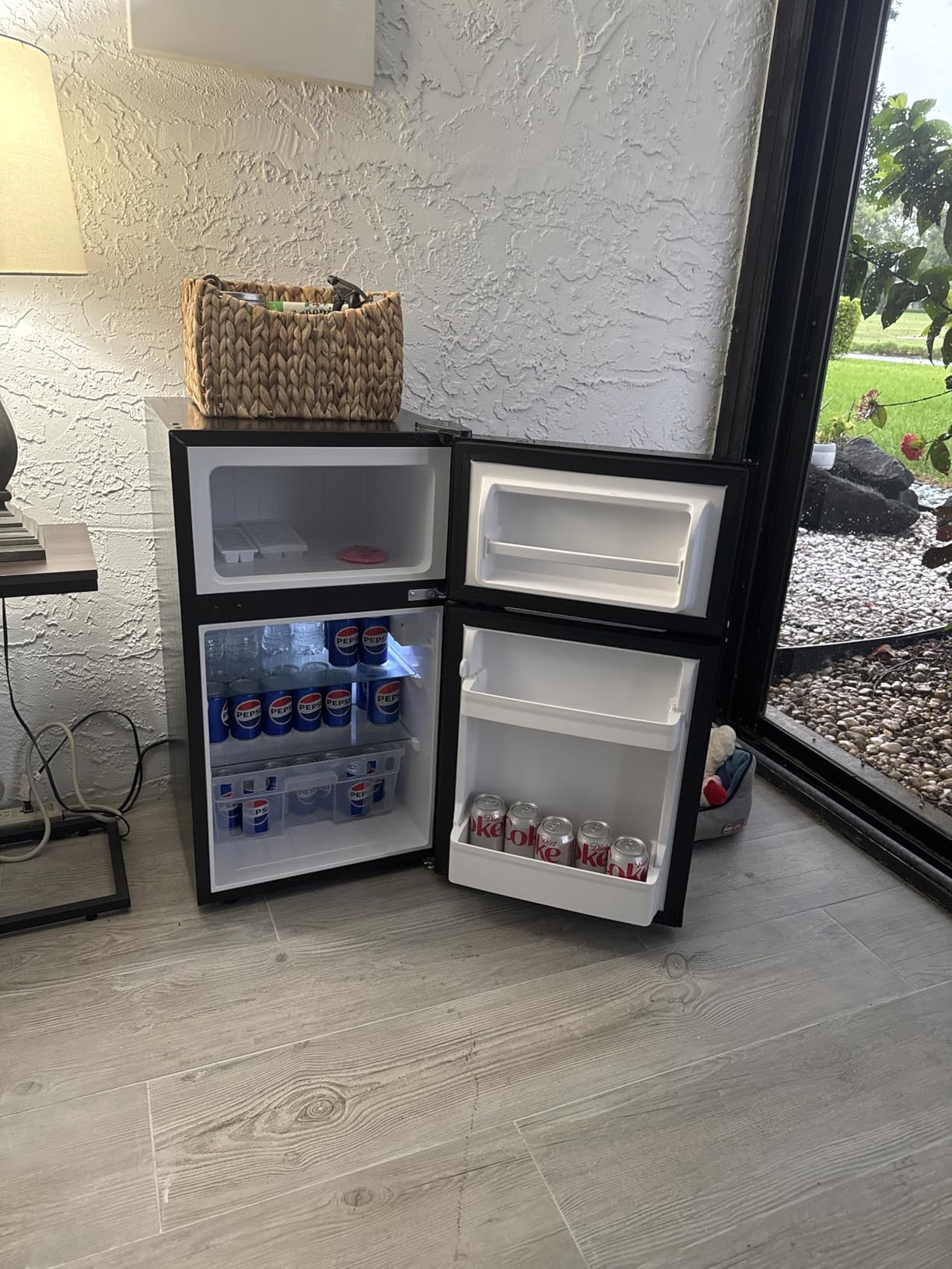 Antarctic Star Compact Refrigerator with Freezer, 2 Door Mini Fridge, Adjustable Shelf, Adjustable Thermostat, for Bedroom, Office, Dorm, Kitchen, 3.2 Cu.Ft, Silver customer photo 2