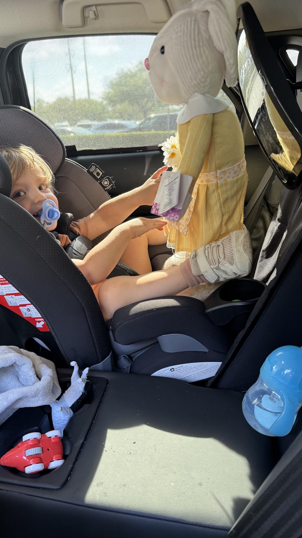 Safety 1st EverSlim 4-in-1 Convertible Car Seat, SecureTech Chest Clip, Ultra-Slim, 4-Mode Infant to Booster, Baby Car Seat, 5-100 lbs, Memory Foam, Fiddlehead customer photo 1