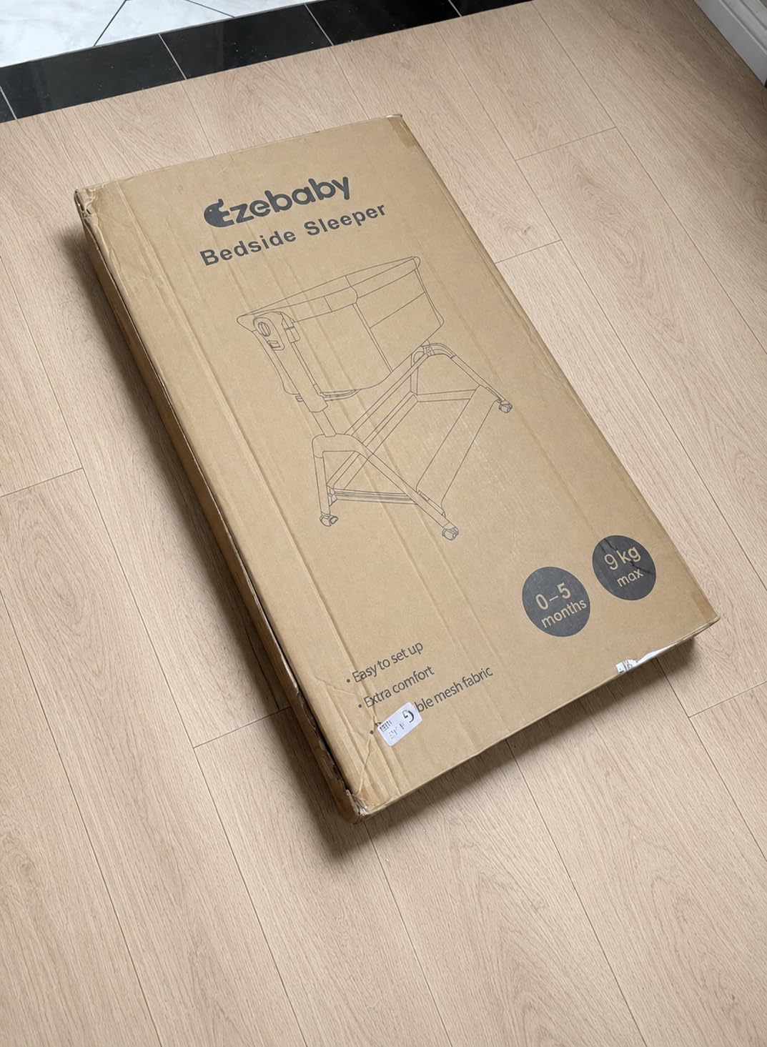 Ezebaby Baby Bassinet Bedside Sleeper: 3-in-1 Rocking Bassinet for Baby - Breathable Full-Mesh Crib with Mattress | 6 Height Adjustable | Portable Crib with Lockable Wheels for Newborns customer photo 2