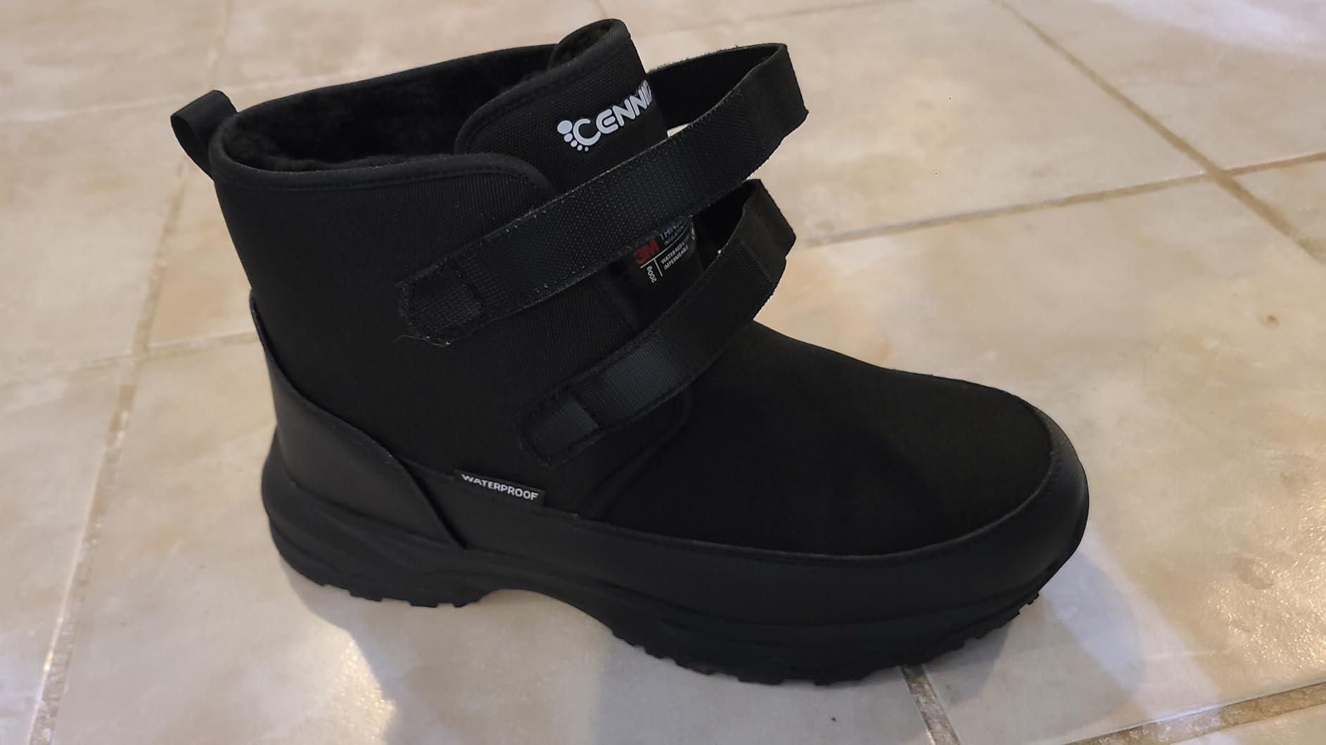 Wide Width Winter Boots for Men Waterproof Warm Snow Boots Non-Slip Work Boots Comfortable Insulated Wide Width Shoes with Adjustable Closures customer photo 1