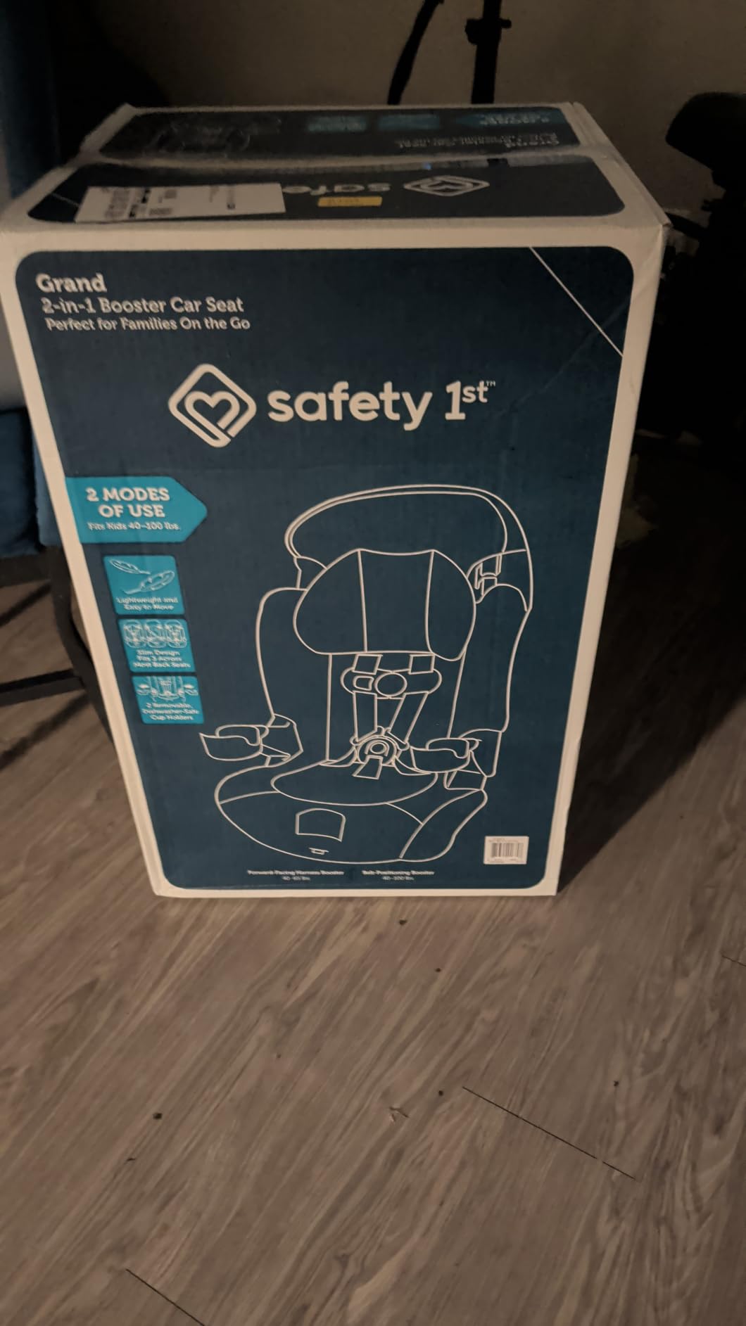 Safety 1st Grand 2-in-1 Booster Car Seat, Converts from High Back to Belt-Positioning Booster, High Back Seat for Kids 40-65, and Belt-Positioning 40-100 Pounds, Black Sparrow customer photo 1