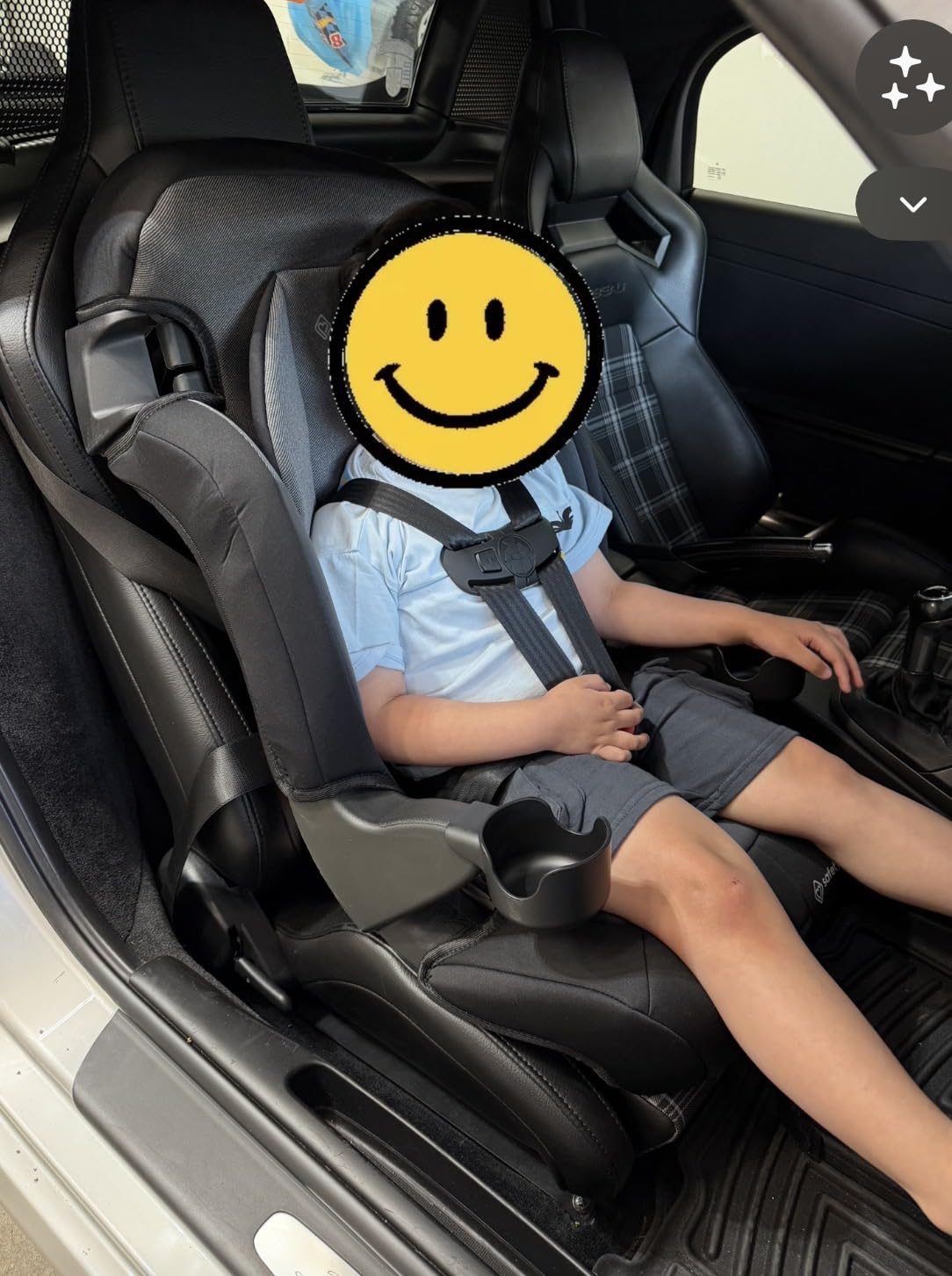 Safety 1st Grand 2-in-1 Booster Car Seat, Converts from High Back to Belt-Positioning Booster, High Back Seat for Kids 40-65, and Belt-Positioning 40-100 Pounds, Black Sparrow customer photo 2