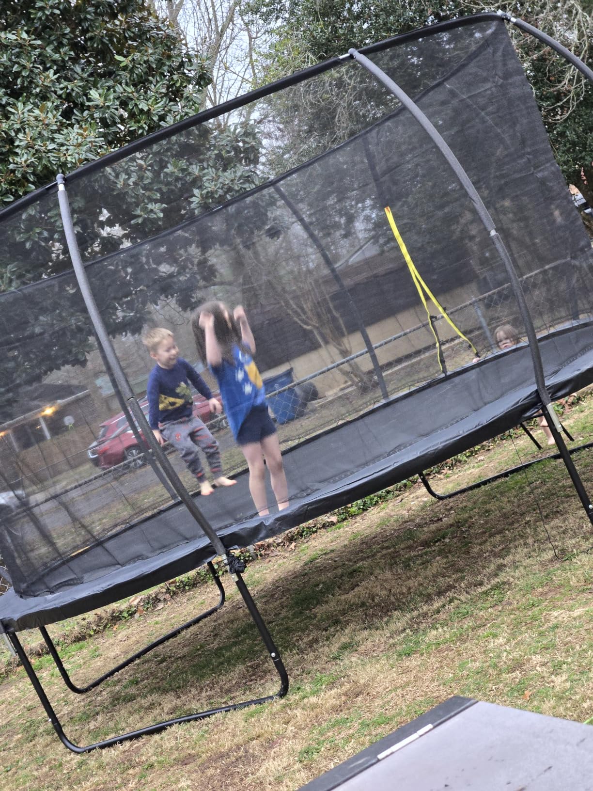 10FT-16FT Outdoor Trampoline with Enclosure Net, Heavy Duty Yard Trampolines, ASTM Approved customer photo 1