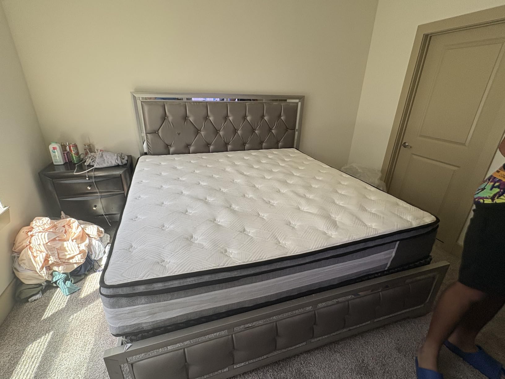 Queen Mattress, 12 Inch Cooling Hybrid Queen Size Mattress in a Box, Medium Firm with Gel Memory Foam & Pocket Coils, Motion Isolation, Pressure Relief, CertiPUR-US customer photo 1