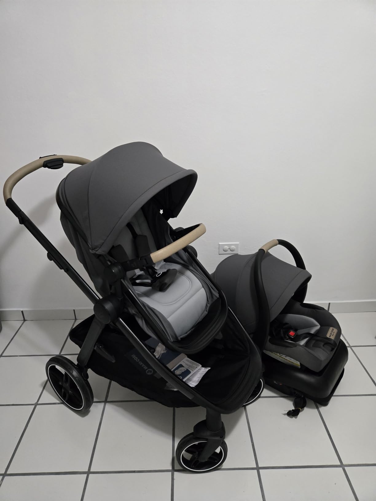 Maxi-Cosi Zelia Pro 5-in-1 Travel System with Mico Pro Infant Car Seat and Baby Stroller Combo, Caspian Caviar customer photo 1