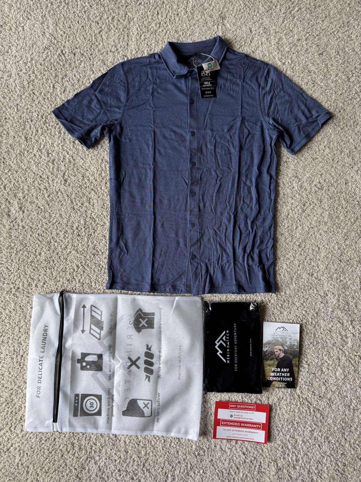 Merino Wool Shirts for Men - 100% Merino Wool Button Up Shirt Men Long and Short Sleeve Lightweight Breathable customer photo 1