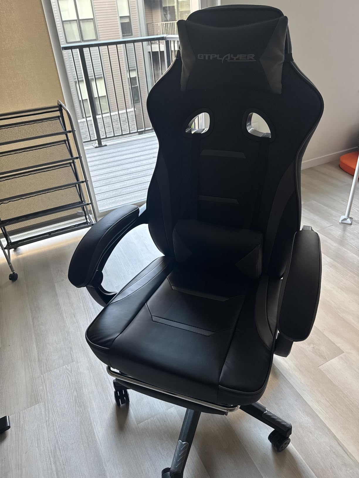 GTPLAYER Gaming Chair for Adults, Big and Tall 350LBS Heavy Duty Office Chair, Ergonomic High Back Lumbar Support and Recliner for Back Pain Relief, Sky Gray customer photo 2