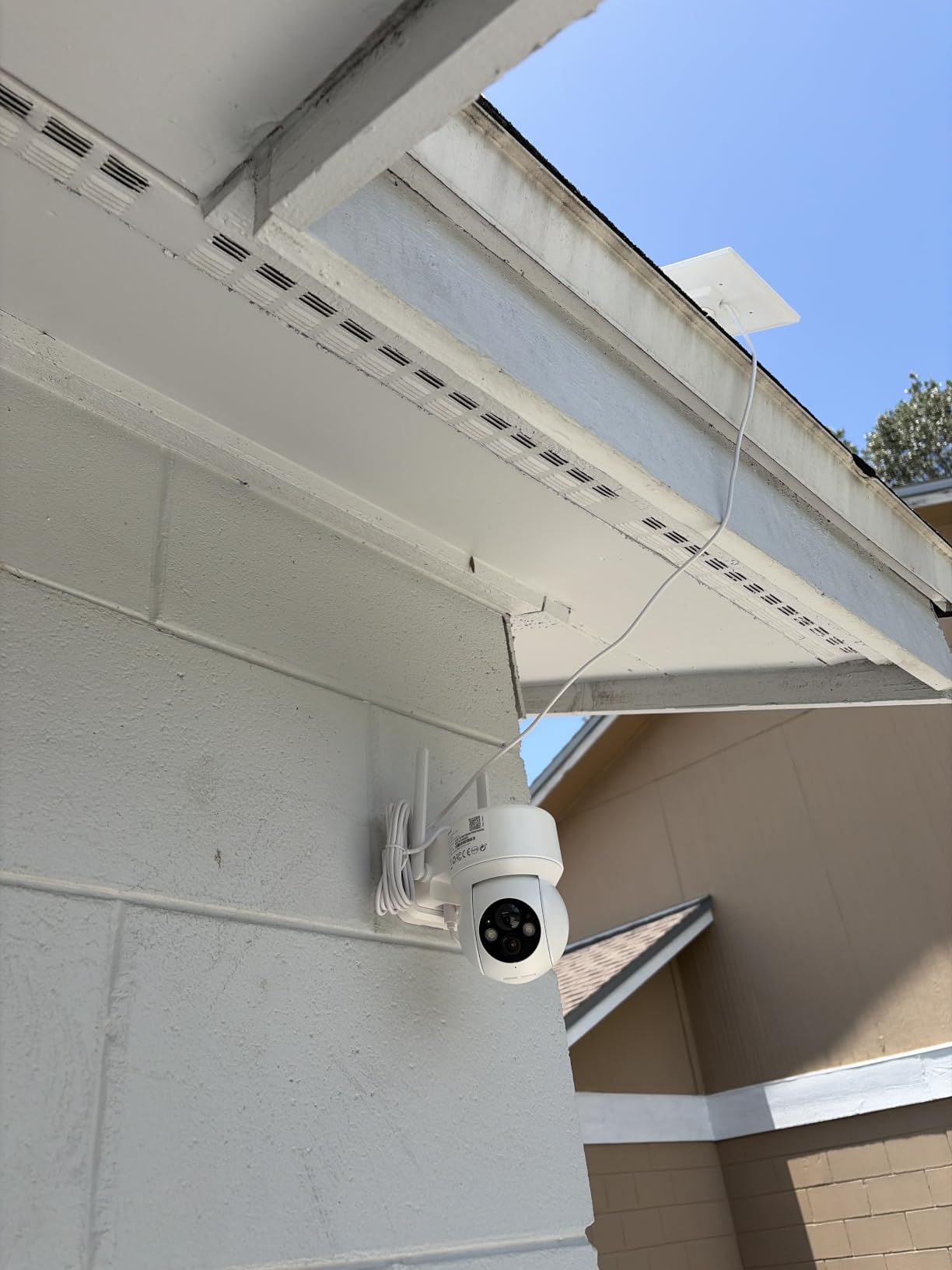 GNCC Solar Security Cameras Wireless Outdoor 2.4G WiFi, 360° View, Solar/Battery Powered, AI Human Detection, Color Night Vision, 2-Way Audio, Spotlight Siren Alarm, IP65 Waterproof, SD/Cloud Storage customer photo 2