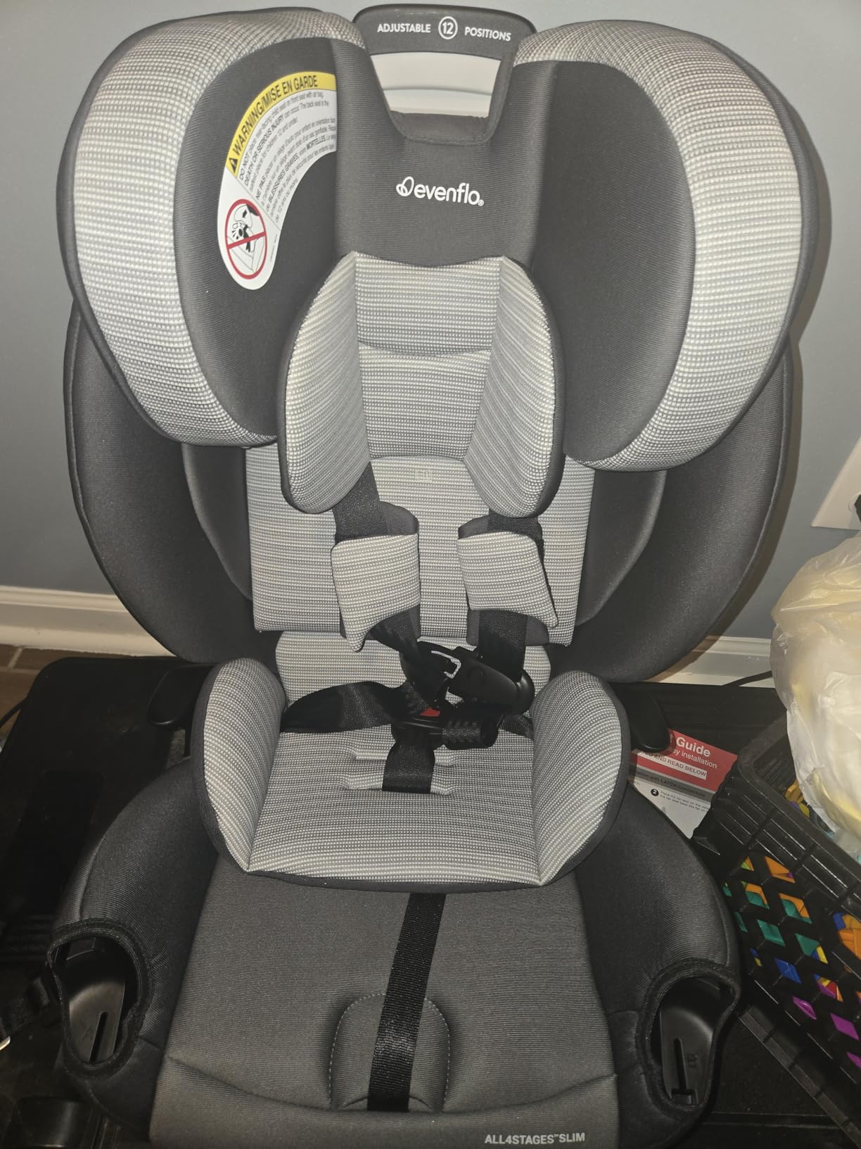 Evenflo All4Stages Slim 4-in-1 Convertible Car Seat (Tybee Black) customer photo 1