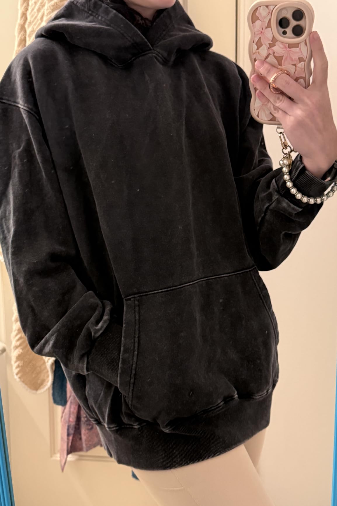 Men Hoodie Oversized Acid Wash Unisex Vintage Heavyweight Cotton Pullover Sweatshirt customer photo 1