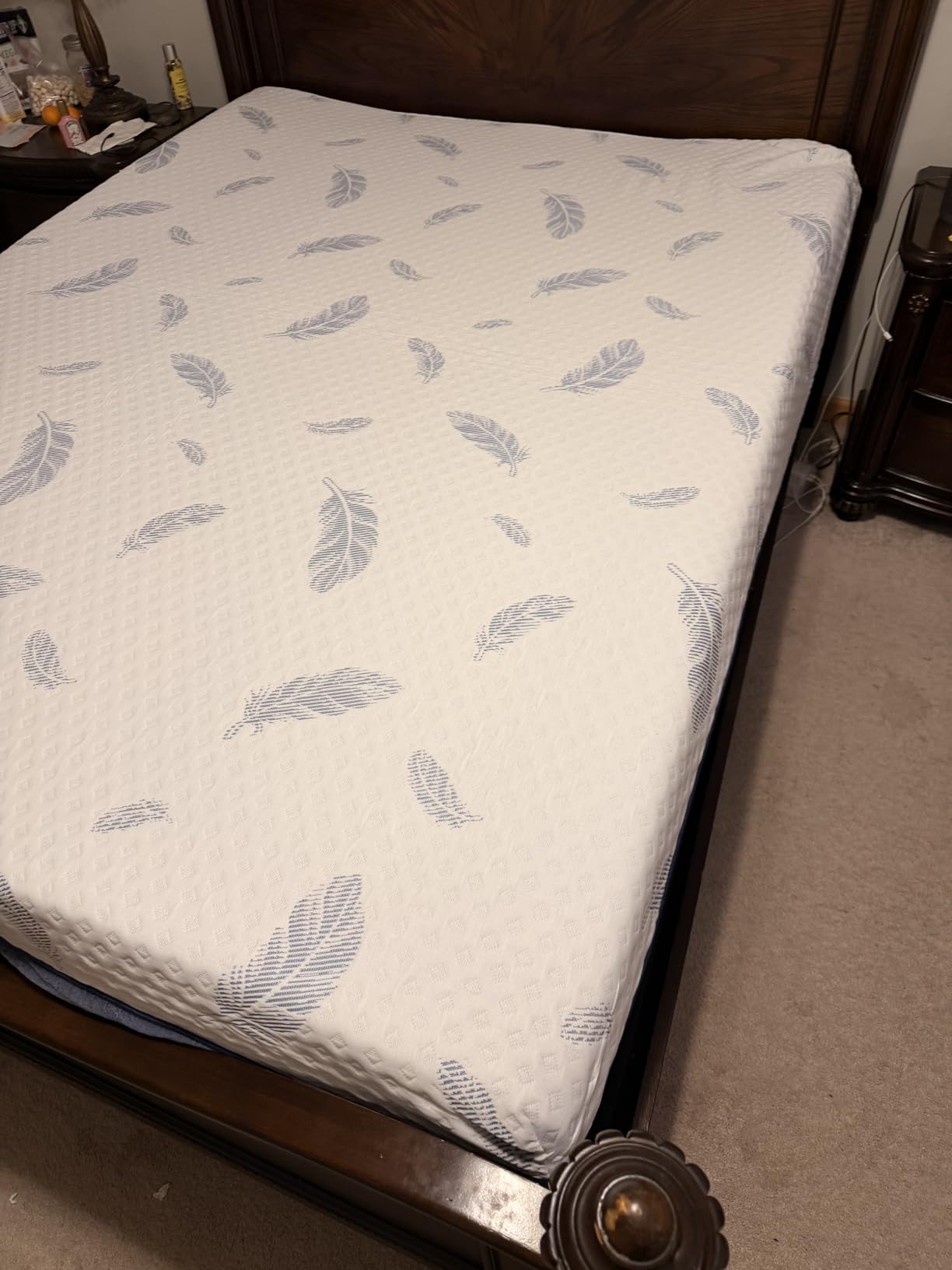 EGOHOME Queen 12 inch Gel Cooling Memory Foam Mattress Fiberglass Free Firm | Fiberglass Free, Cooling Copper Gel Memory Foam, Stay Cool, Firm Feel, CertiPUR-US, No Box Spring Needed customer photo 1