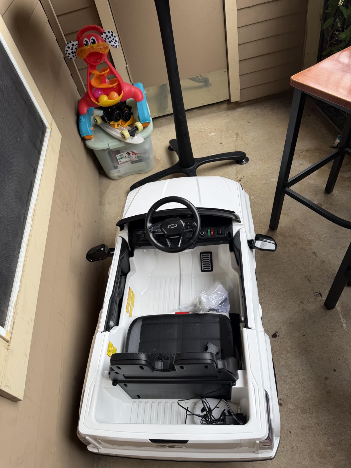 24V Licensed Chevrolet Silverado Electric Car for Kids, Ride on Toys with Remote Control, Soft Start, LED Lights, Music Player, Seat Belts, Easy to Assemble, Black customer photo 1