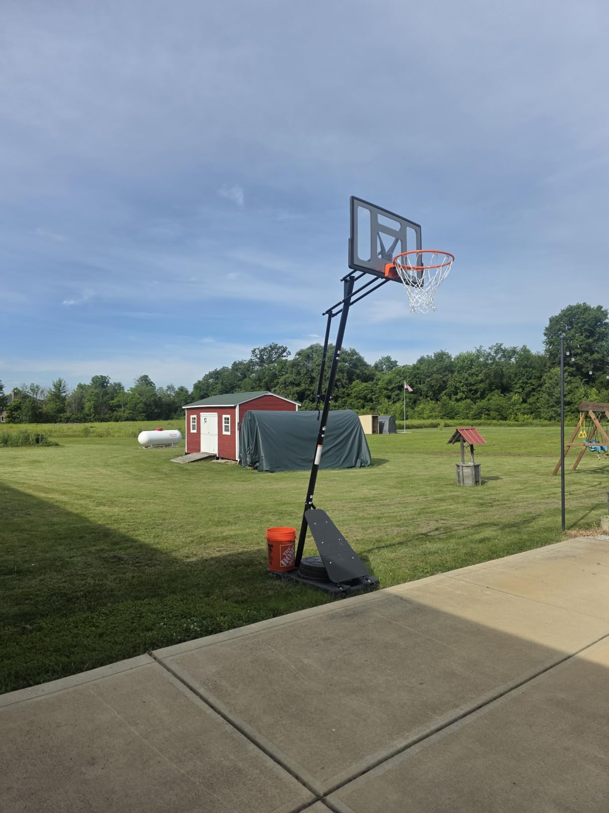 Basketball Hoop 40/44/48 Inch Impact Backboard 5.3-10FT Height Adjustable | Portable Basketball Hoop Outdoor Goal System with Impact Backboard and Wheels for Adults customer photo 1