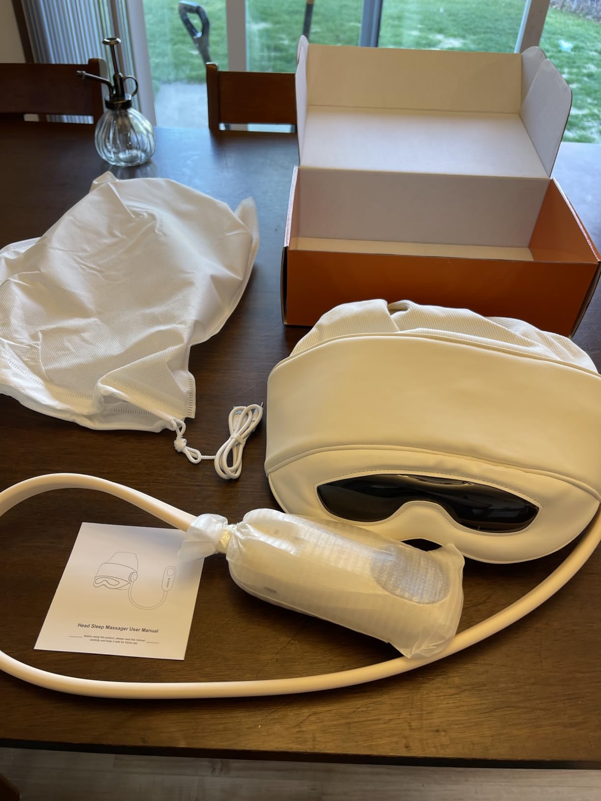 Head and Eye Electric Massager, Eye Massager with Heat | White Noise Helps You Sleep, 5 Zone Kneading, Rechargeable, 3 Temperature Settings customer photo 1