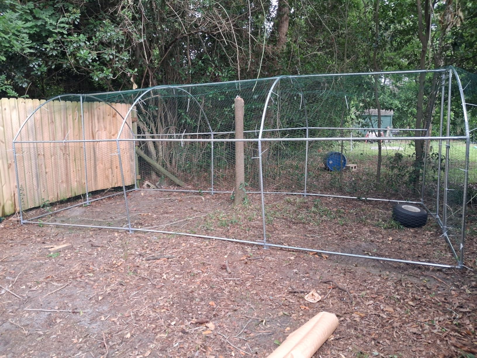 Large Metal Chicken Coop with Run, Walk-in Poultry Cage with Dome Roof for Backyard, Galvanized Heavy-Duty Frame for Ducks & Rabbits customer photo 1
