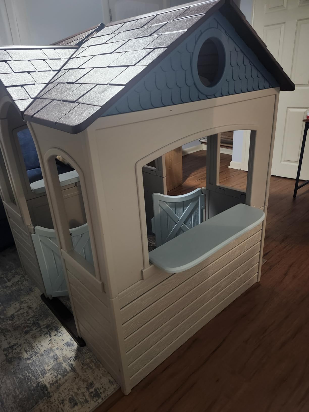 Lifetime Indoor Outdoor Kids Playhouse, Two Store Windows and Farm-Style Half Doors, Spacious Interior, Easy Snap Together No Tools Assembly, Durable Low-Maintenance Construction for Ages 3-8 customer photo 2