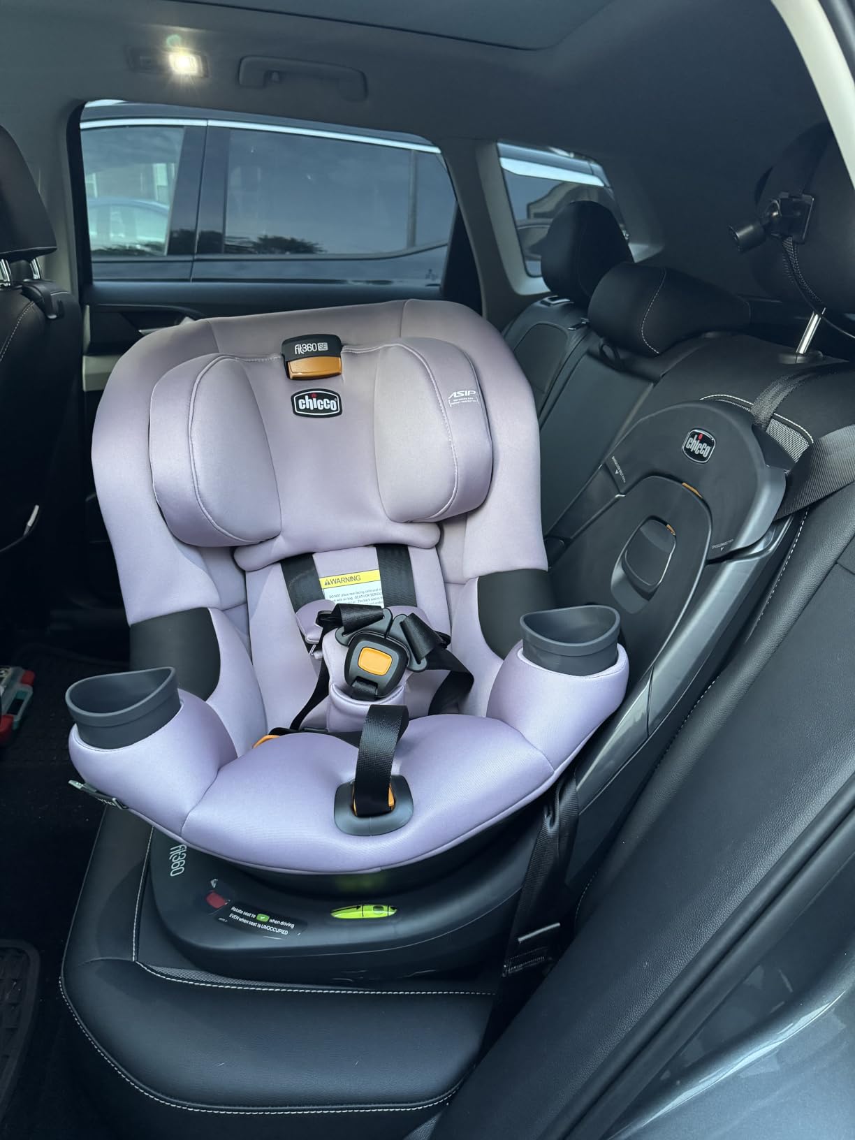 Chicco Fit360 SE ClearTex Rotating Car Seat, 360 Degree Convertible, 12-65 lbs, Rear/Forward-Facing, GREENGUARD Gold, Machine-Washable, 15-Position Headrest, Stellar/Blue customer photo 2