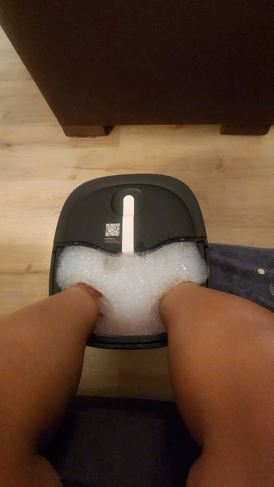HOSPAN Collapsible Foot Spa Electric Rotary Massage, Foot Bath with Heat, Bubble, Remote, and 24 Motorized Shiatsu Massage Balls - FS02A customer photo 2