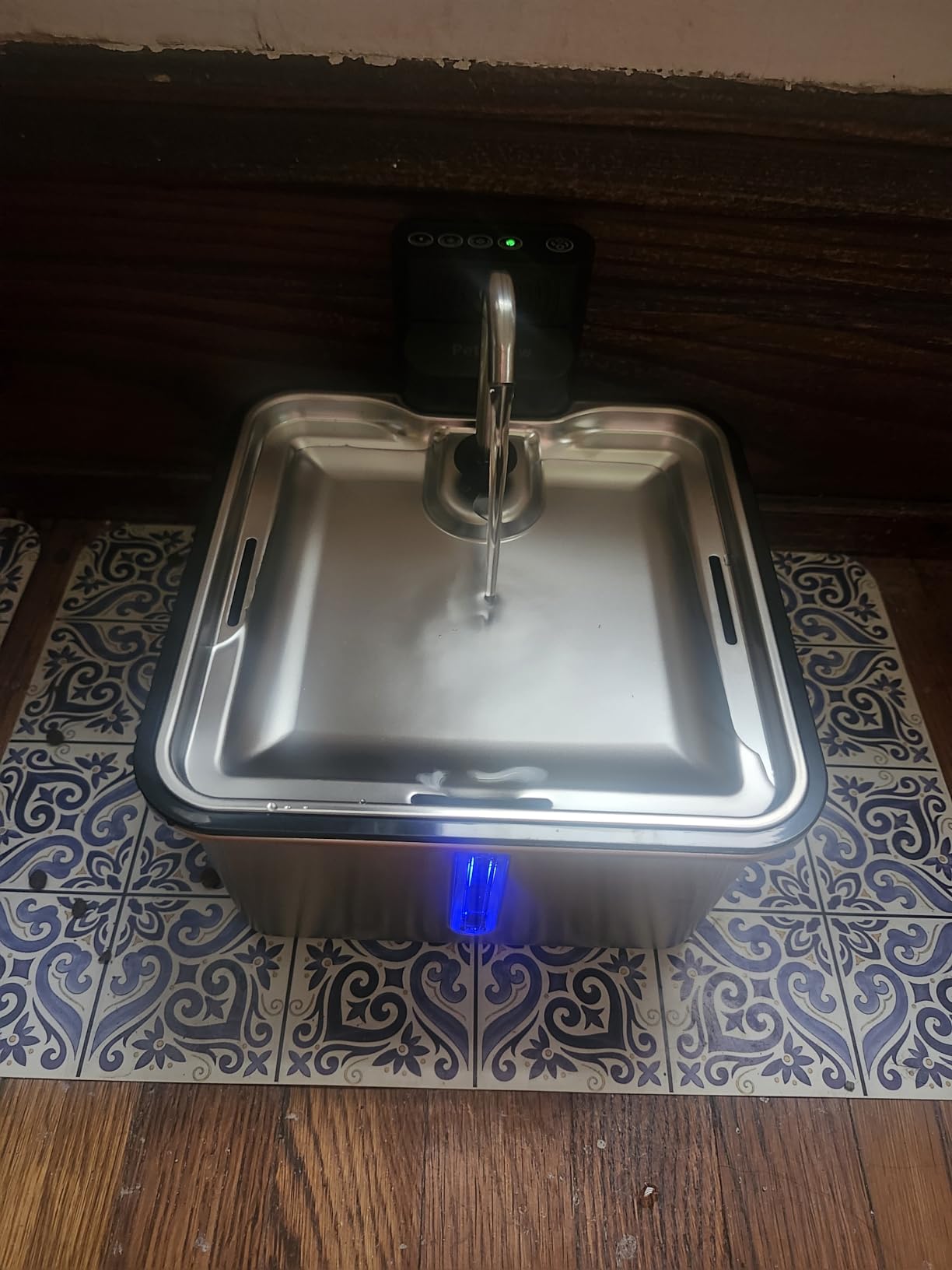 Wireless Cat Water Fountain, Water & Battery Separation, Faucet Design | PETALPAW Cat Fountain Stainless Steel, 4000mAh, 3.5L Cordless Pet Water Dispenser for Indoor Cats & Small Dogs, Silver customer photo 2