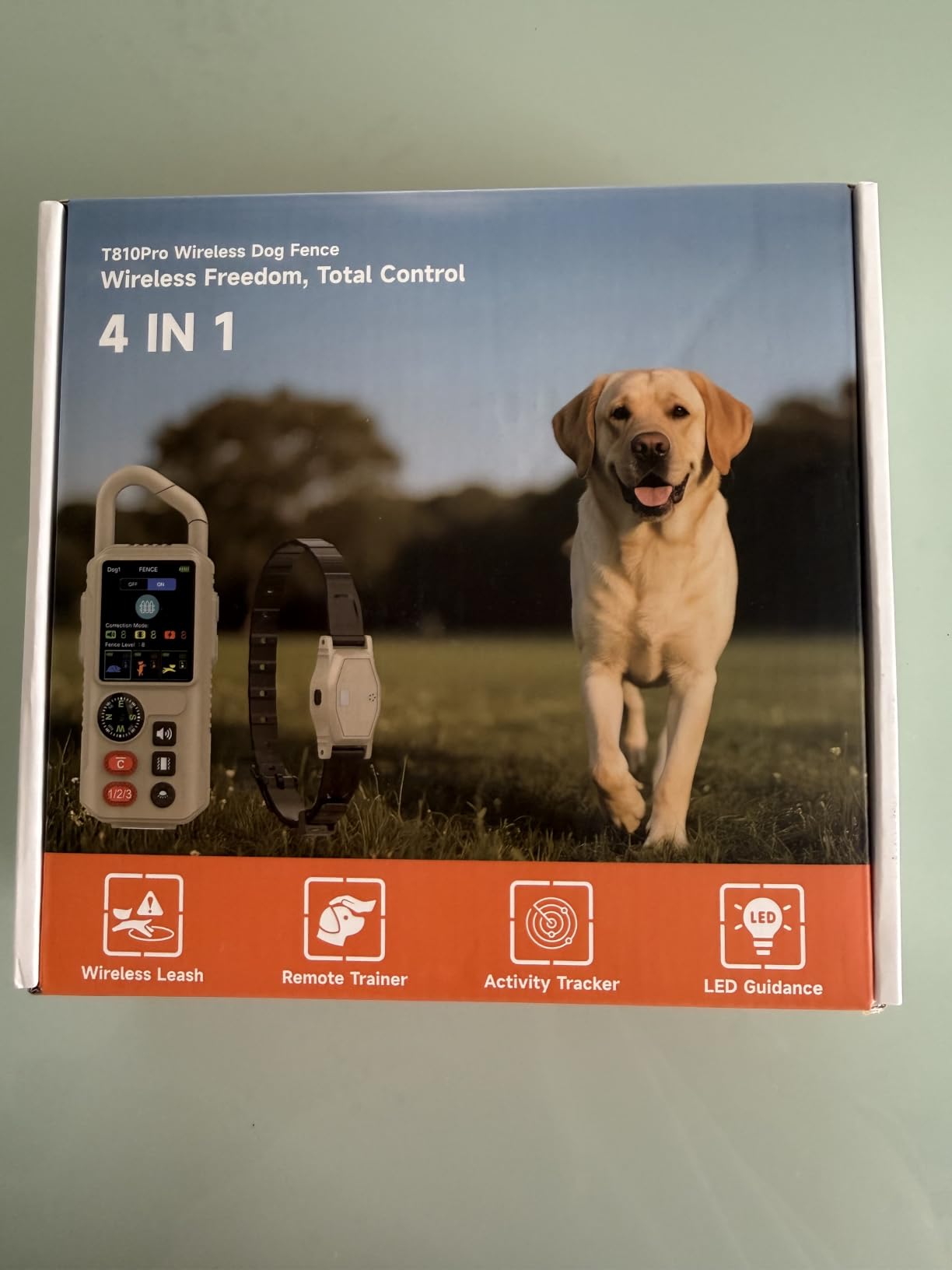 4-in-1 Wireless Dog Fence System for Medium Large Dogs, Remote Training | Invisible Electric Dog Fence for Stubborn Dogs, 3300FT Range, IPX7 Waterproof, Real-Time Display, Indoor & Outdoor Use customer photo 1