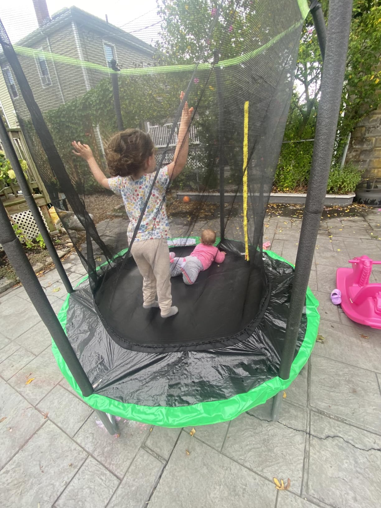AOTOB 12 FT/14 FT Rectangle Trampoline - Perfect Outdoor Trampolines for Kids - Gymnastics Style Tranpoline with Enclosure & Ladder, Max Load 440 lbs customer photo 1