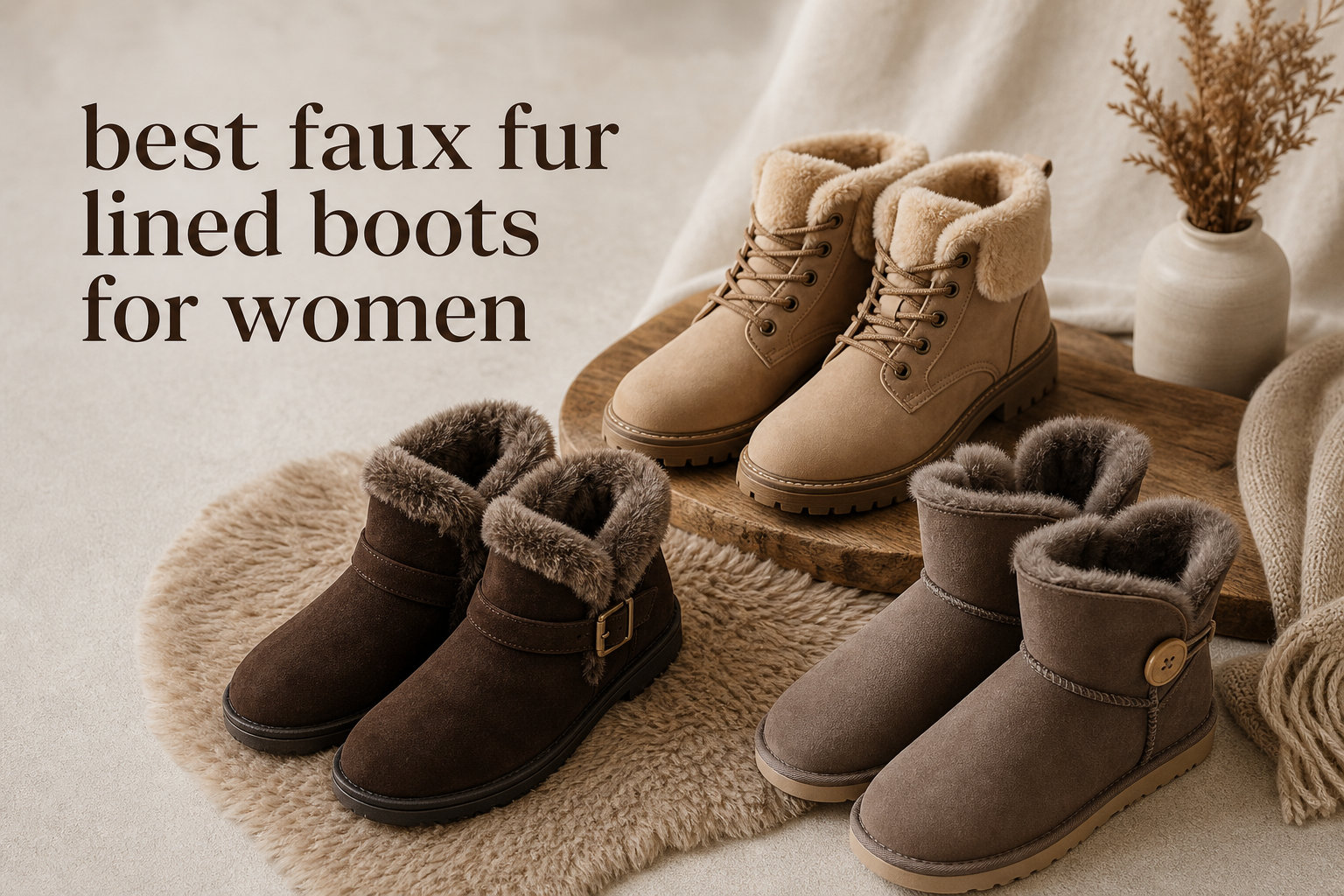 best faux fur lined boots for women