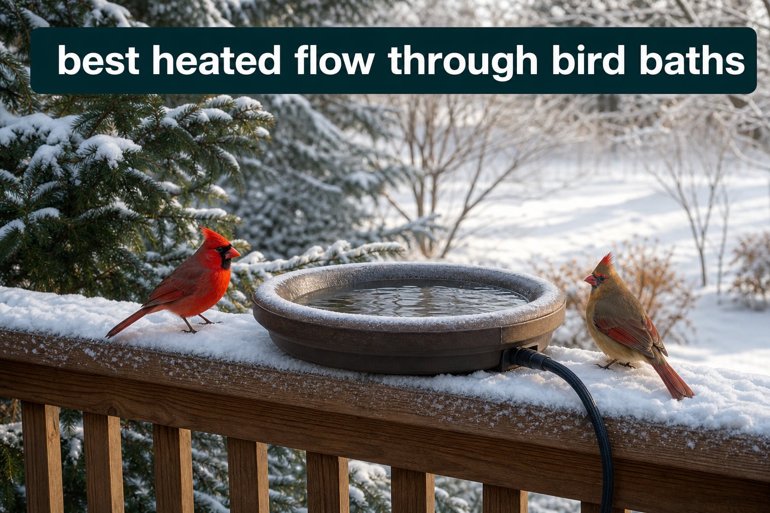 best heated flow through bird baths