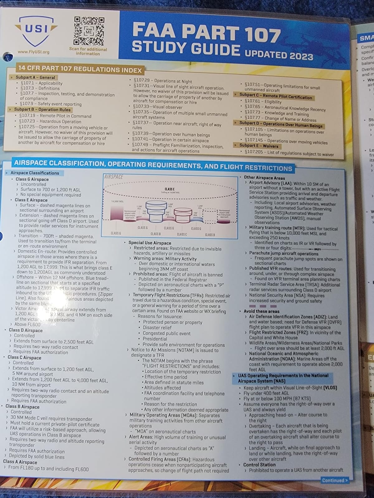 FAA Part 107 Drone Study Guide: a QuickStudy Laminated Reference Guide customer photo 1