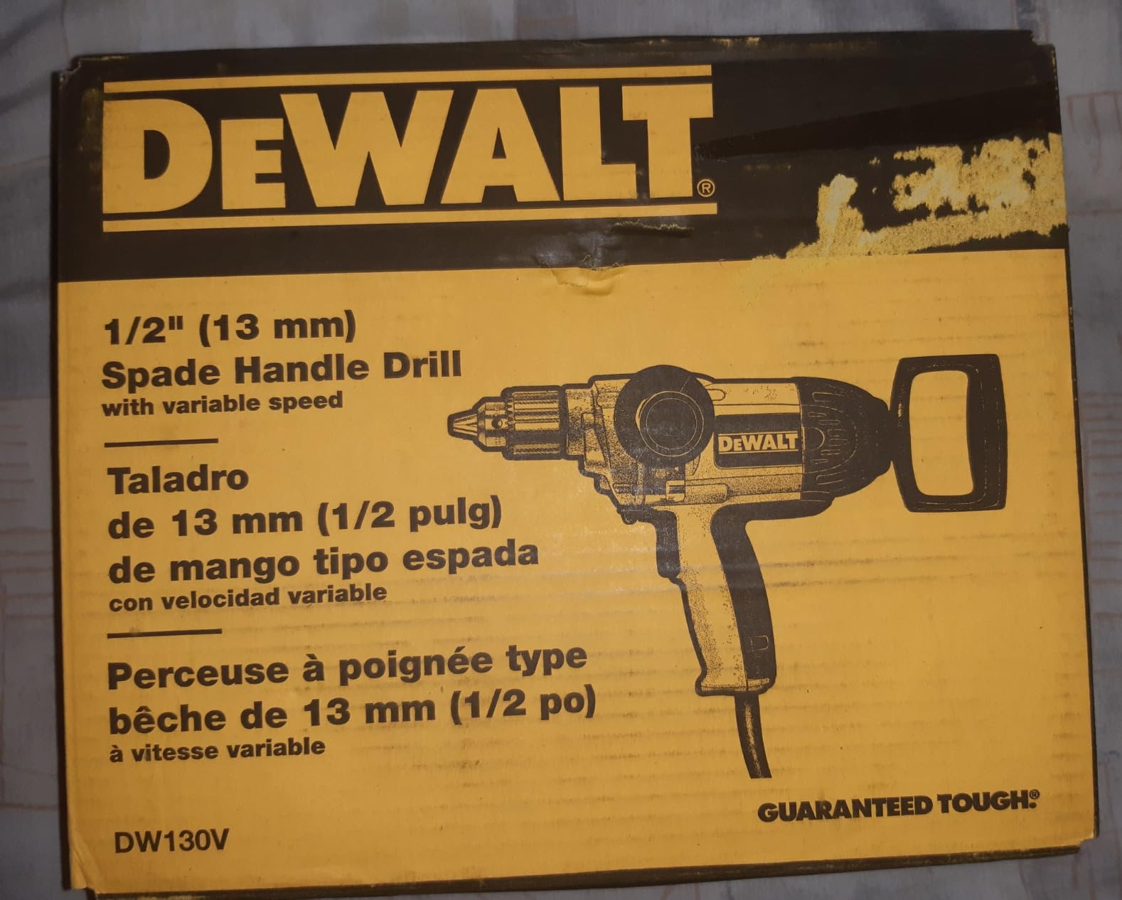 DEWALT Electric Drill, Spade Handle, 1/2-Inch, 9-Amp (DW130V) customer photo 2