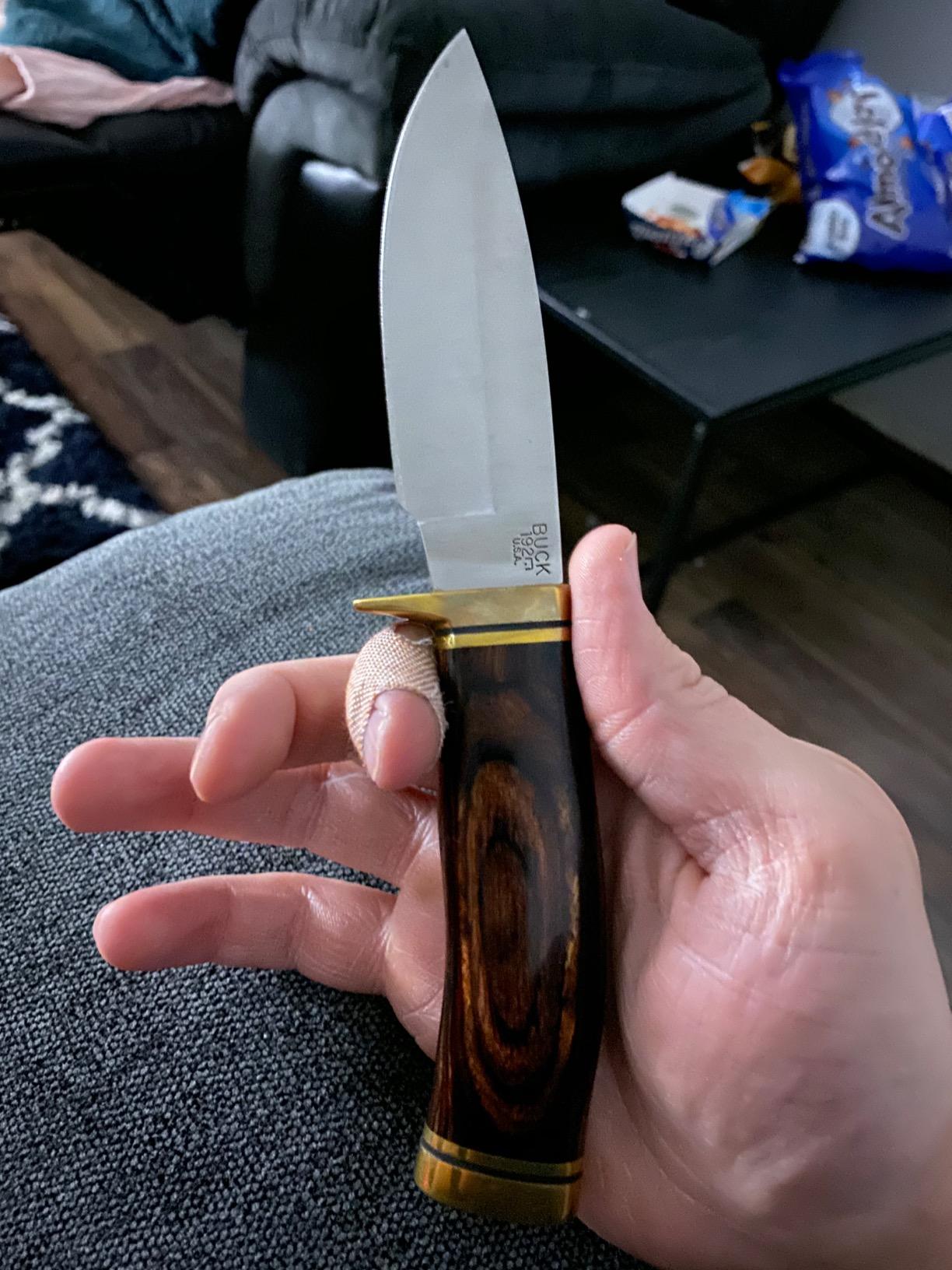 Buck Knives 192 Vanguard Hunting Knife with Sheath, DymaLux Handle, 6.3 oz customer photo 2