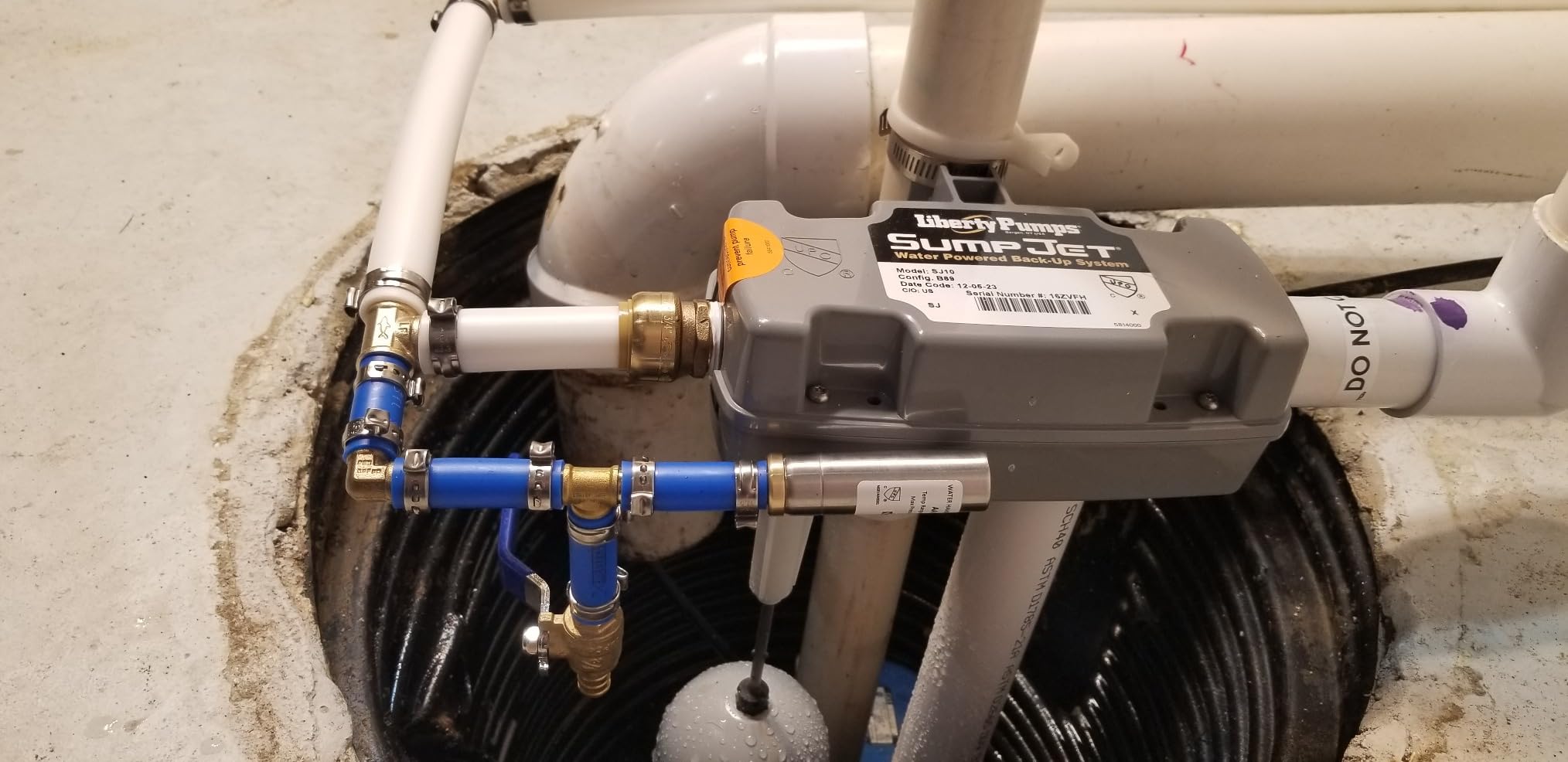 SumpJet® Water Powered Backup Emergency Sump Pump customer photo 2