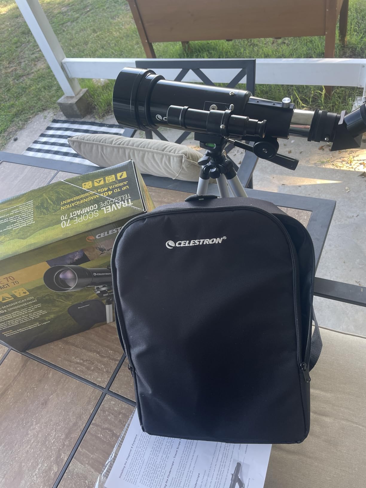 Celestron Travel Scope 70 Portable Refractor Telescope - 70mm Aperture, Fully-Coated Glass Optics - Includes Tripod, Backpack & Software - Ideal for Beginners & Travel customer photo 1