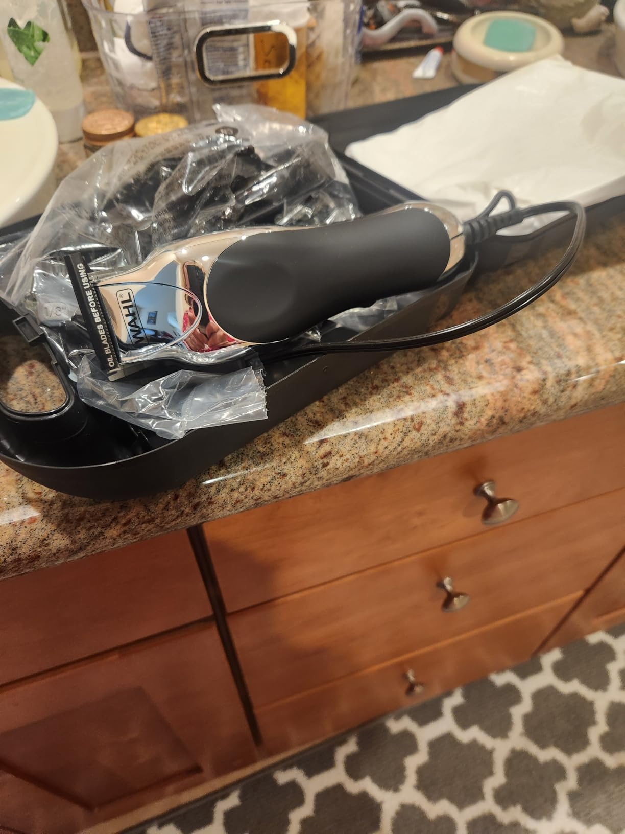 Wahl USA Chrome Pro Corded Clipper Complete Haircutting Kit for Men - Powerful Total Hair Clipping, Beard Trimming, & Grooming - Model 3024635 customer photo 2