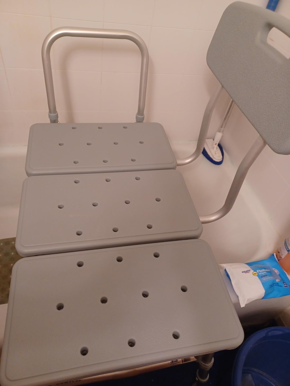 Drive Medical Tub Transfer Bench for Bathtub, Height Adjustable | Adjustable Backrest Offers Flexible, Comfortable Positioning During Bath and Shower Bench Transfers Daily customer photo 1