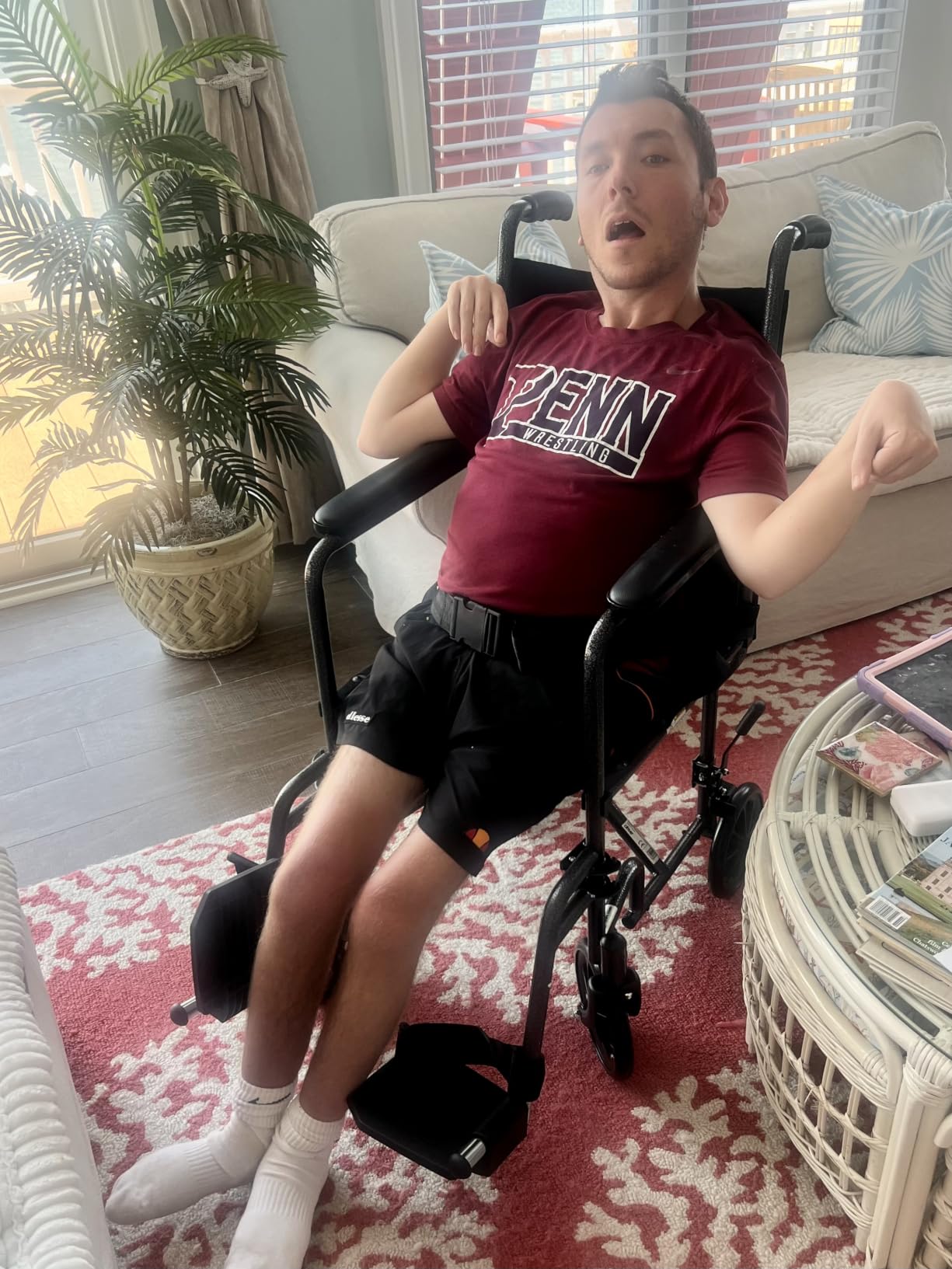 Drive Medical Lightweight Folding Transport Wheelchair - Reliable Mobility Support - Durable Steel Frame - Swing-Away Footrests - Compact Travel Design - Silver customer photo 1