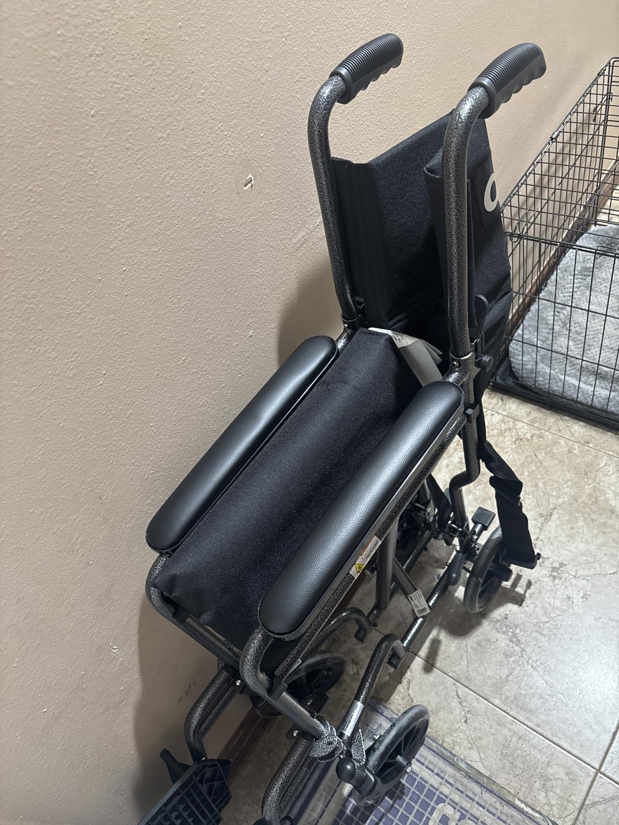 Drive Medical Lightweight Folding Transport Wheelchair - Reliable Mobility Support - Durable Steel Frame - Swing-Away Footrests - Compact Travel Design - Silver customer photo 2
