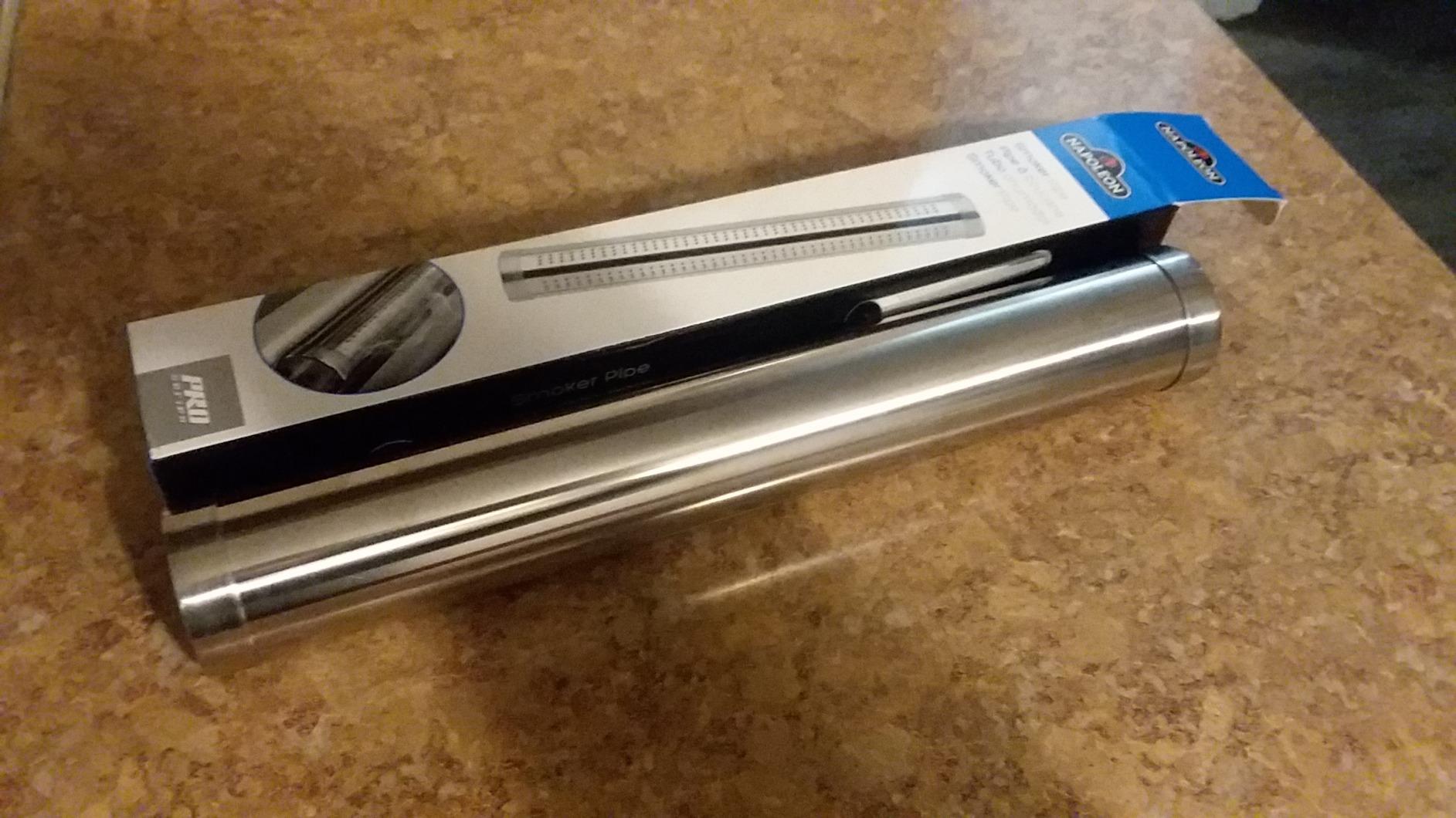 Napoleon PRO Stainless Steel Smoker Pipe - Fill With Wood Chips or Pellets, Genuine Smoke Flavor customer photo 2